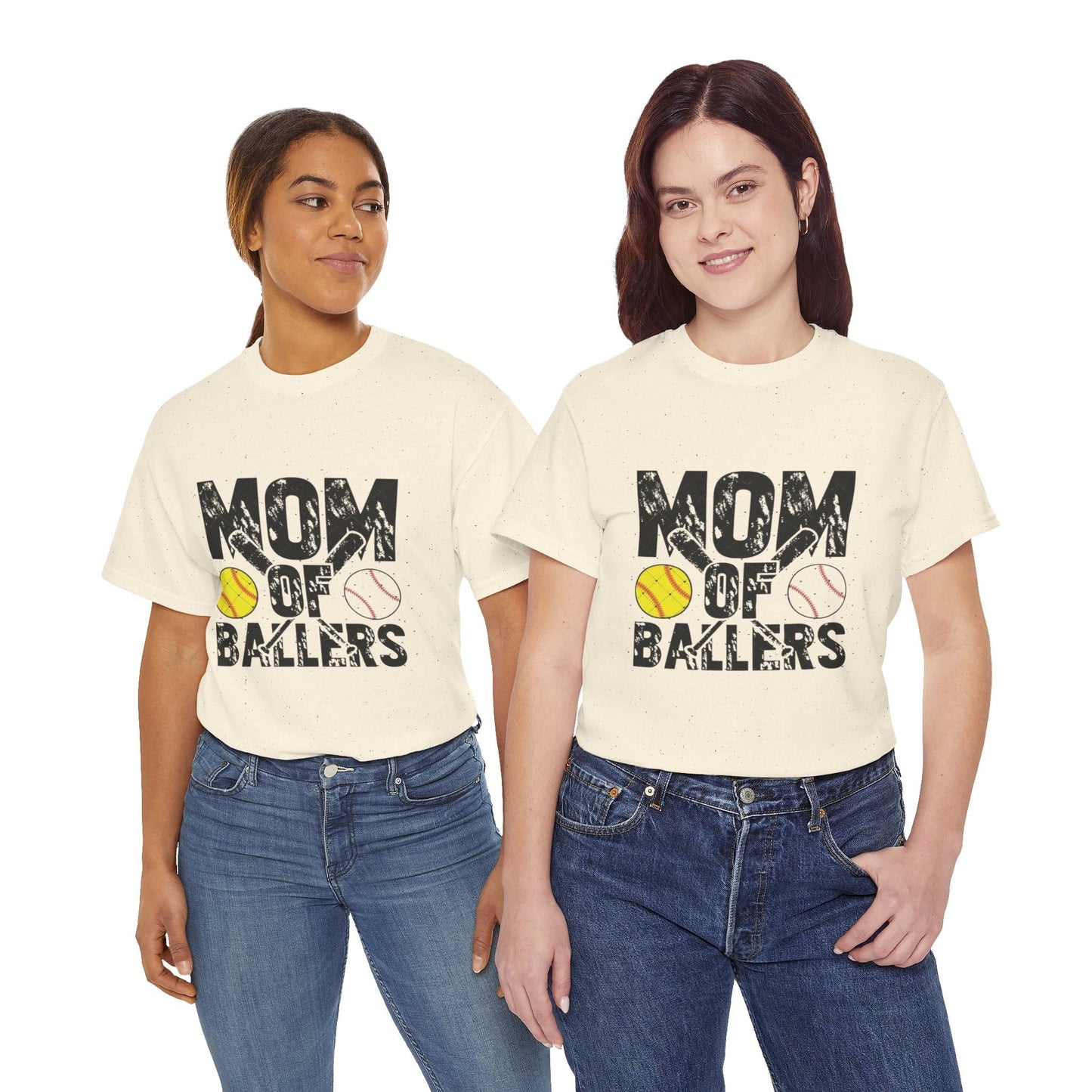 Mom of Ballers Unisex Heavy Cotton Tee - Perfect Gift for Sports Moms