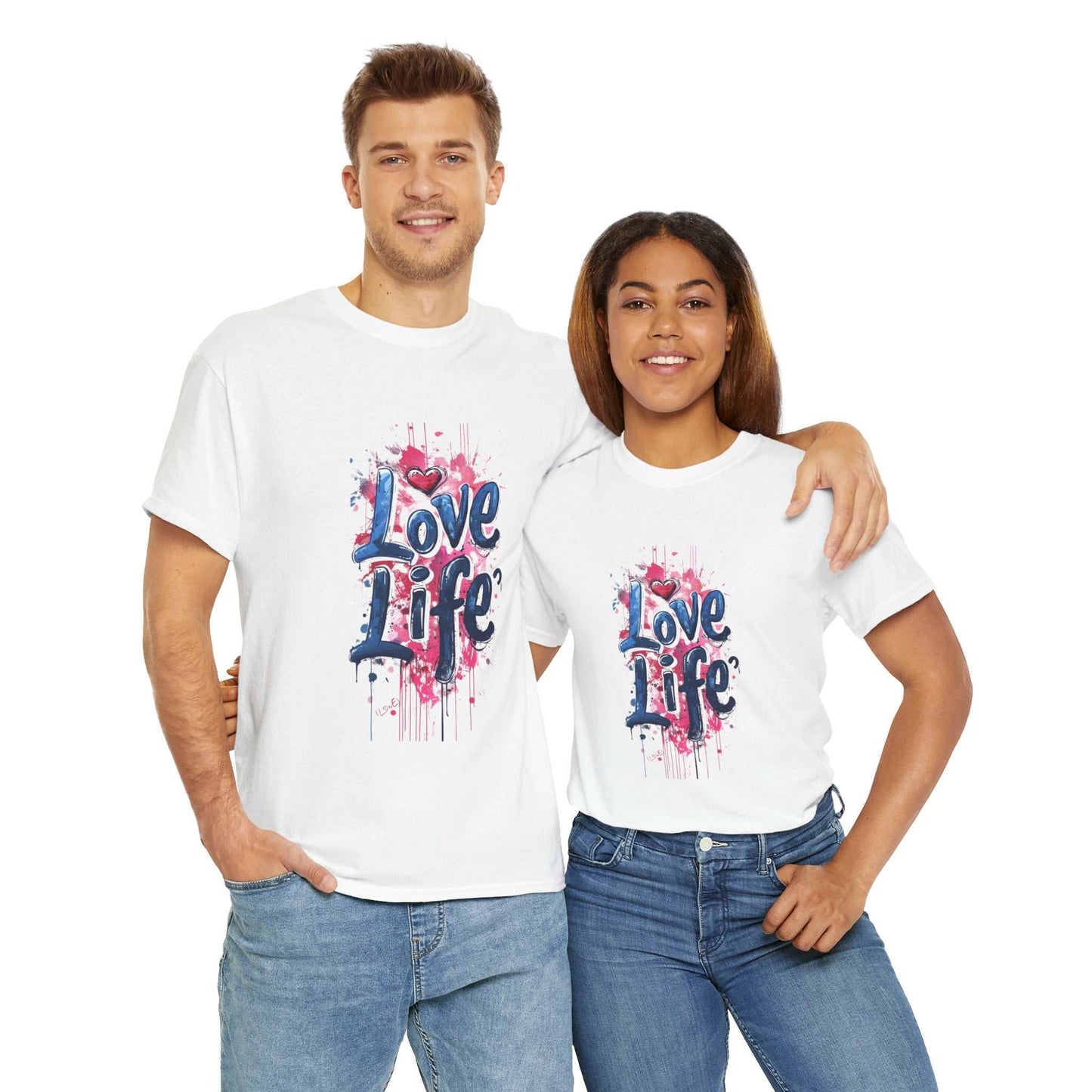 Love Life Unisex Cotton Tee, Positive Vibe Shirt, Gift for Friends