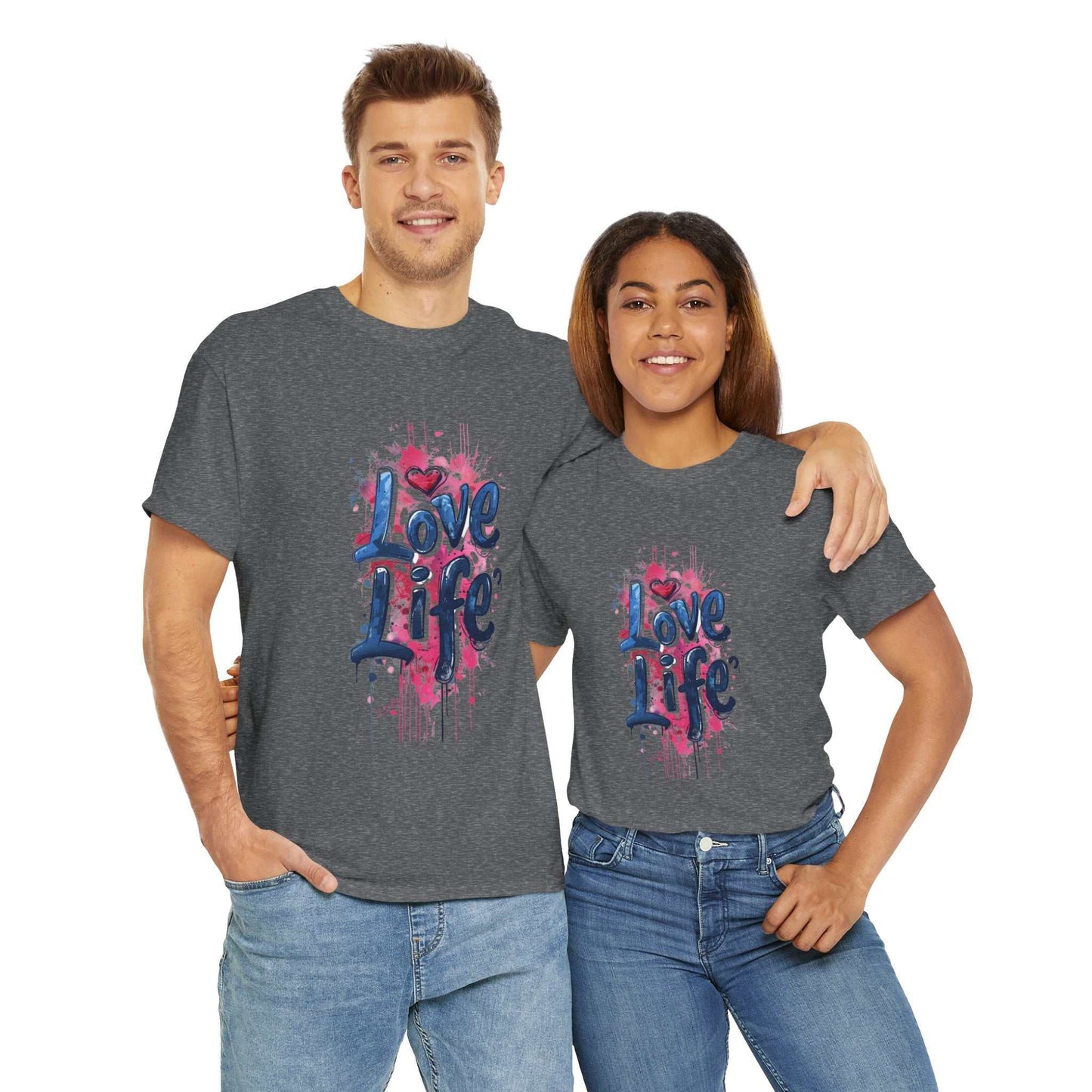 Love Life Unisex Cotton Tee, Positive Vibe Shirt, Gift for Friends