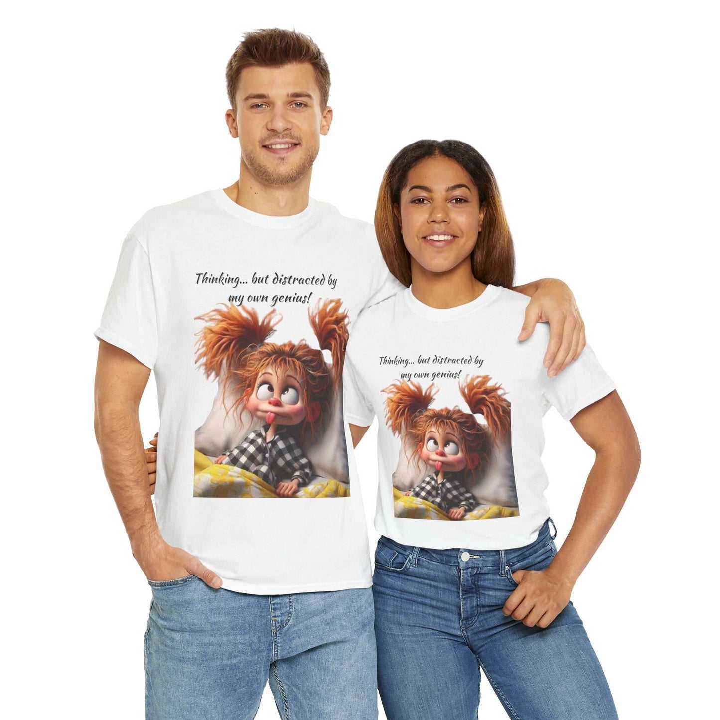Whimsical Cotton Graphic Tee - Fun Casual Wear, Perfect Gift for Kids and Adults