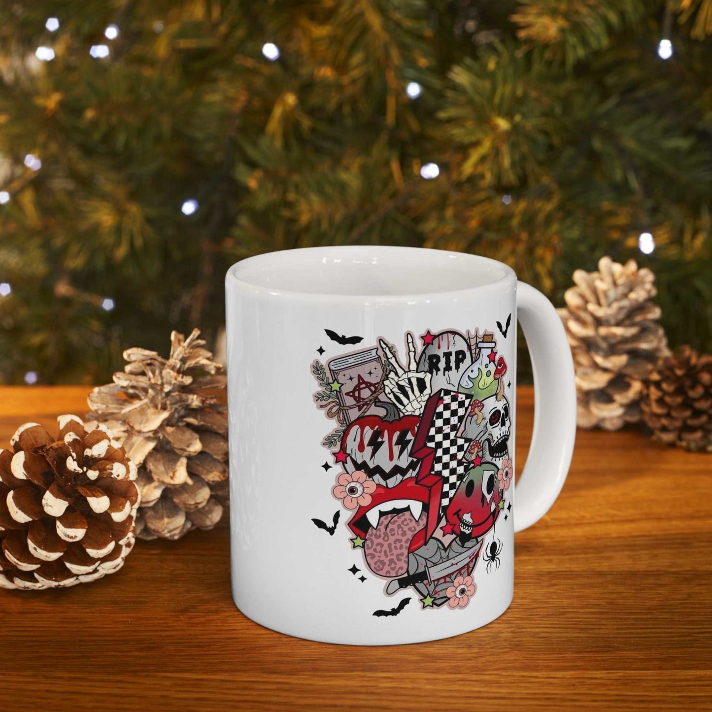 Halloween Retro Disco Party Mug, Retro Mugs Gift, Ceramic Mug