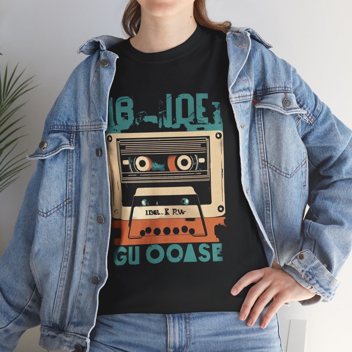 Retro Cassette Unisex Heavy Cotton Tee – Nostalgic Music Apparel