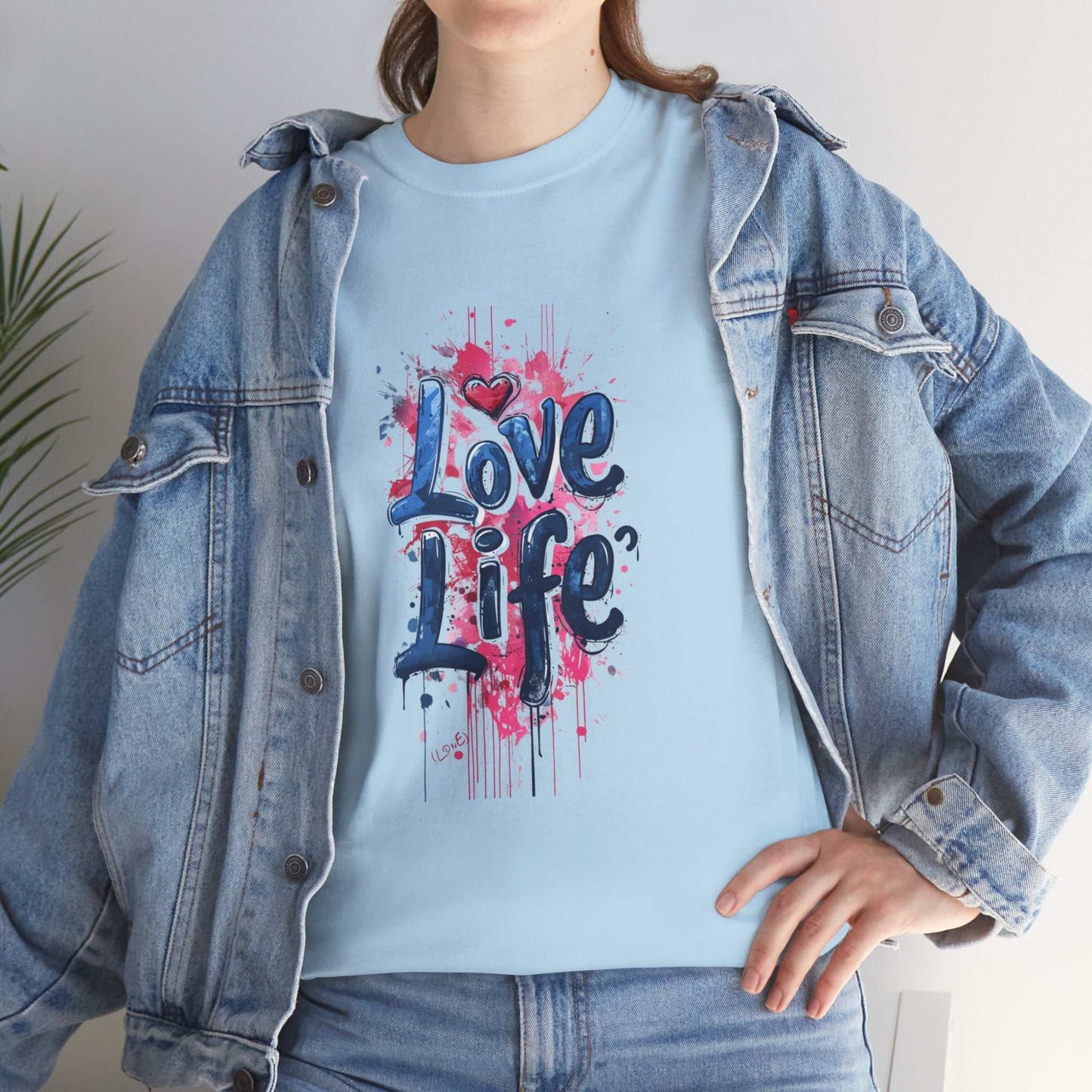 Love Life Unisex Cotton Tee, Positive Vibe Shirt, Gift for Friends