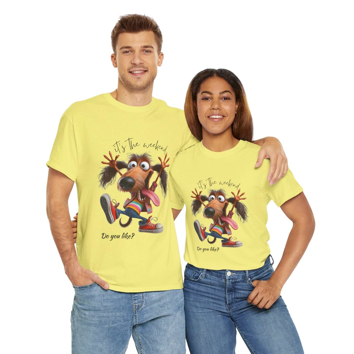 Weekend Vibe Graphic Tee, Unisex Cotton T-Shirt, Dog Lover Gift