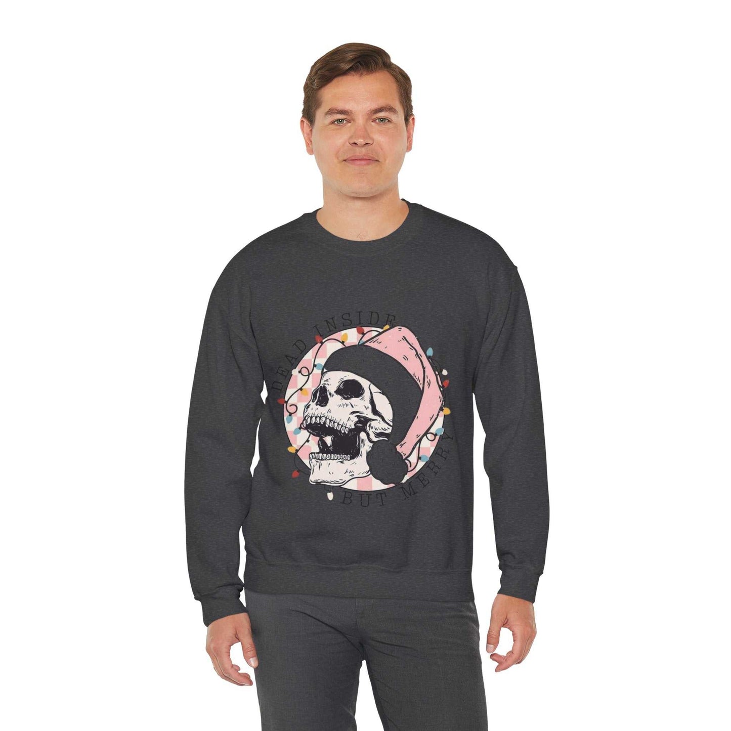 Dead Inside Skeleton Christmas Sweatshirt, Holiday Skeleton Gift