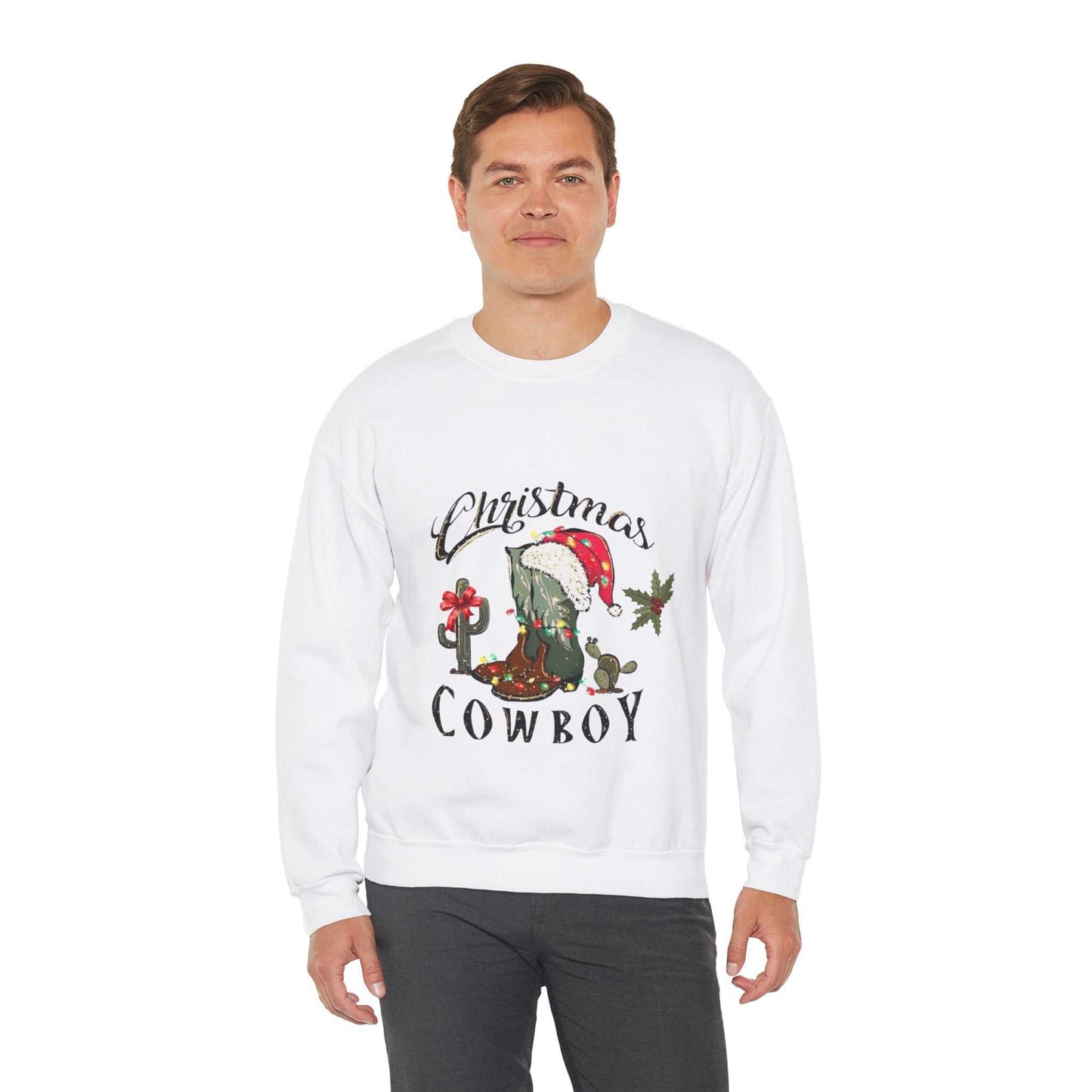 Western Christmas Cowboy Sweatshirt, Western Theme Christmas Gift