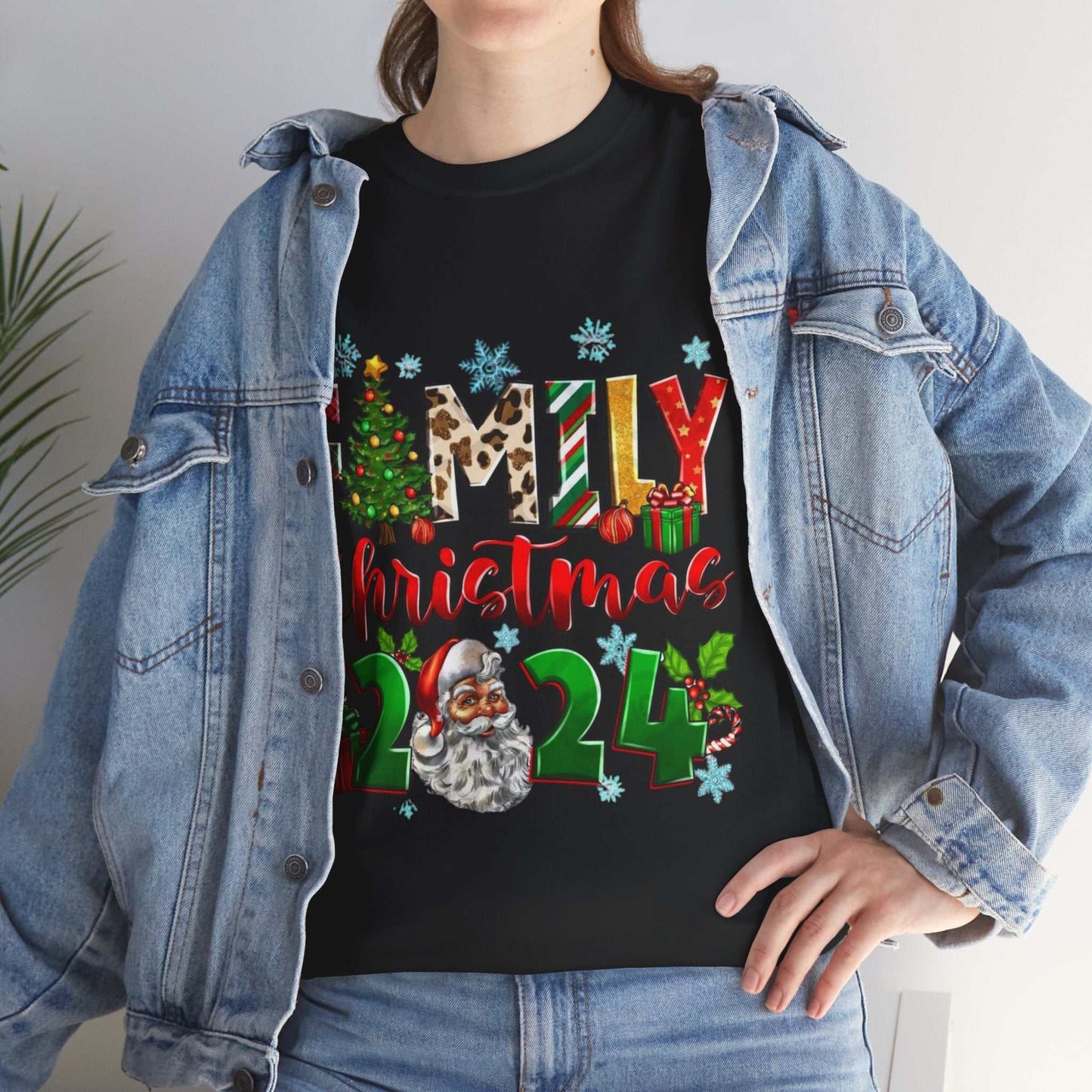 Halloween Family Christmas 2024 Shirt, Santa Claus Family Gift