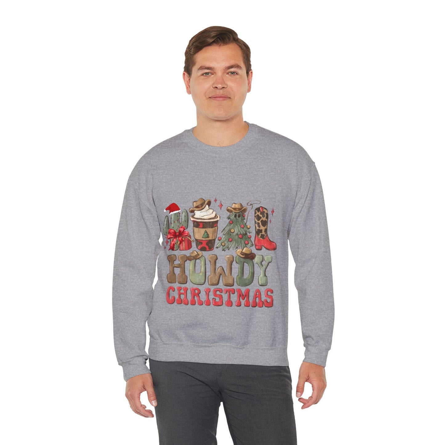 Howdy Christmas Sweatshirt, Cowboy Christmas Gift