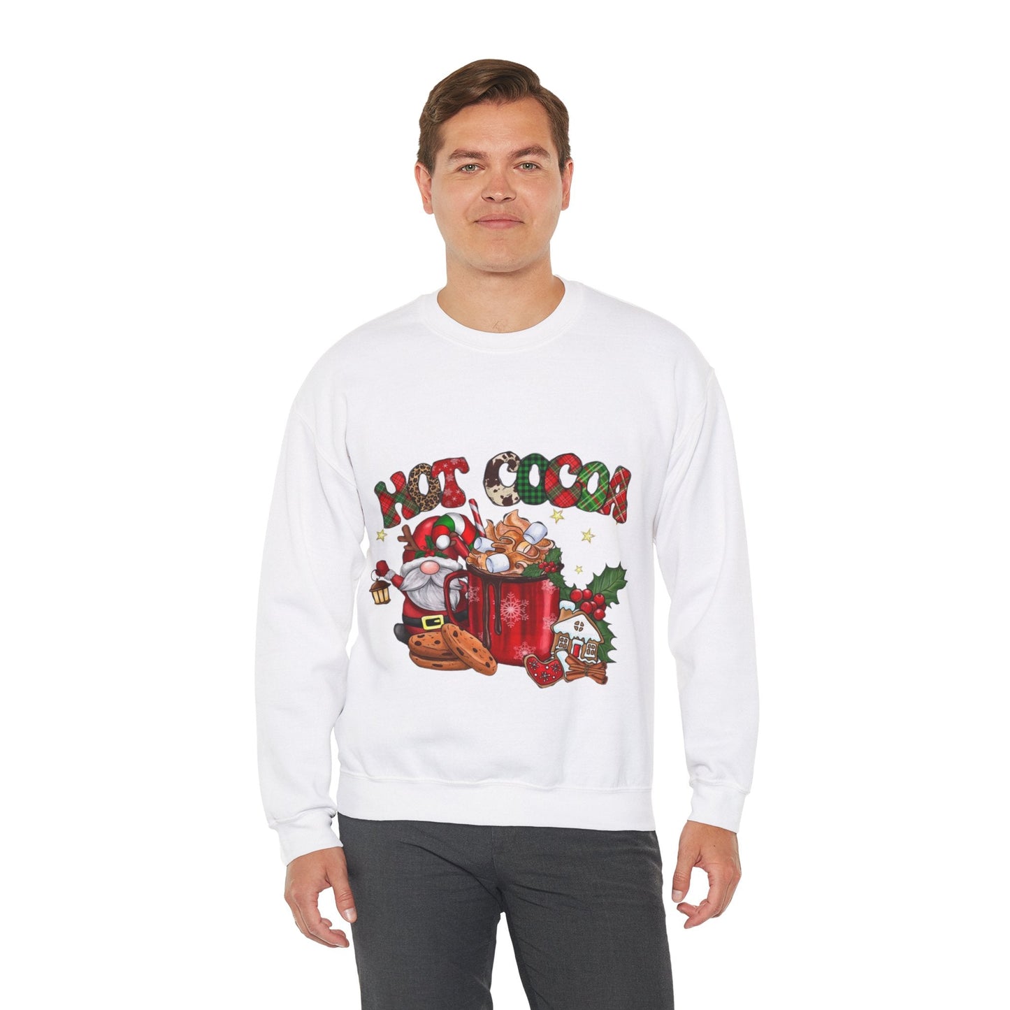 Hot Cocoa Christmas Movies Sweatshirt, Gnome Christmas Gift
