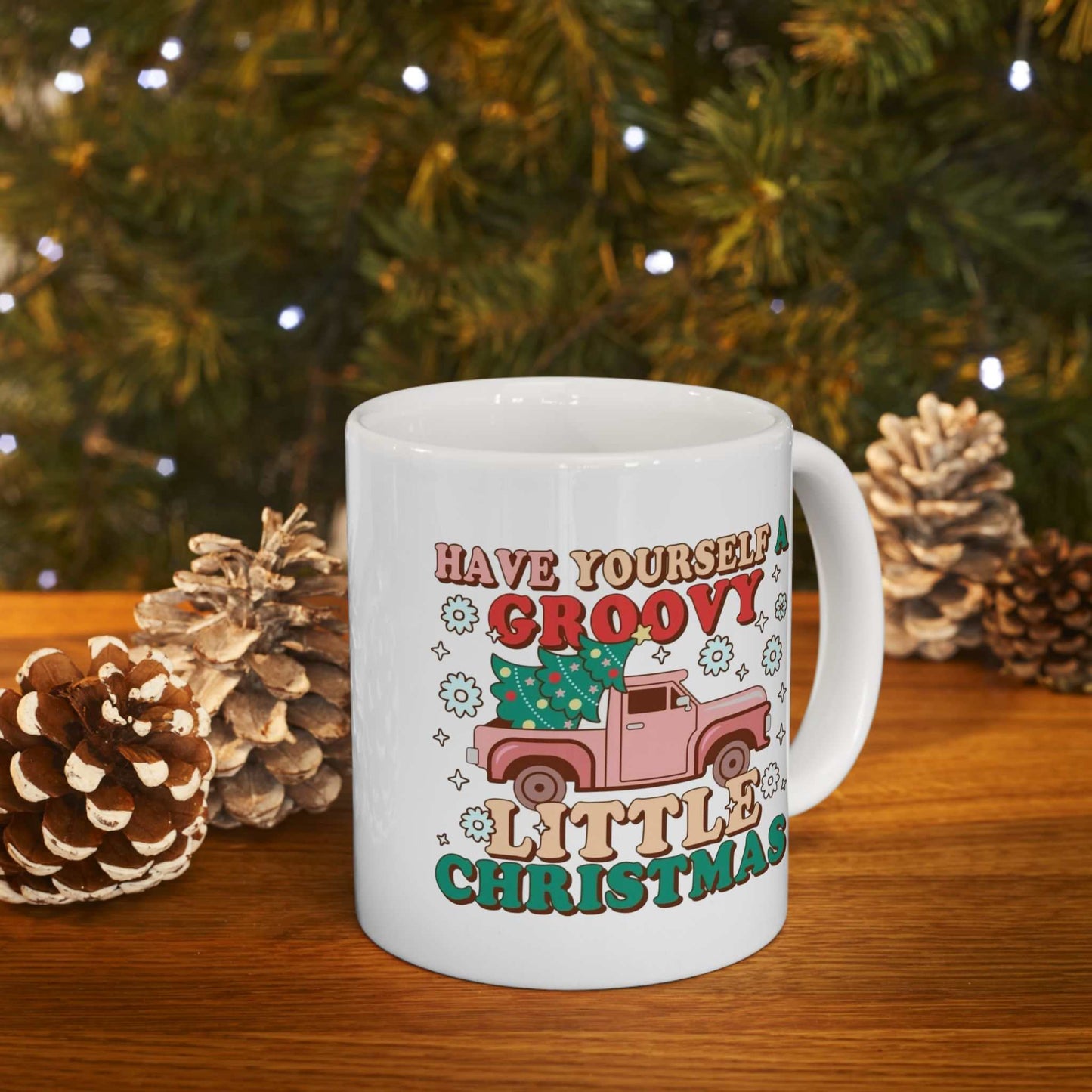 Have Yourself a Groovy Little Christmas Mug, Retro Christmas Gift