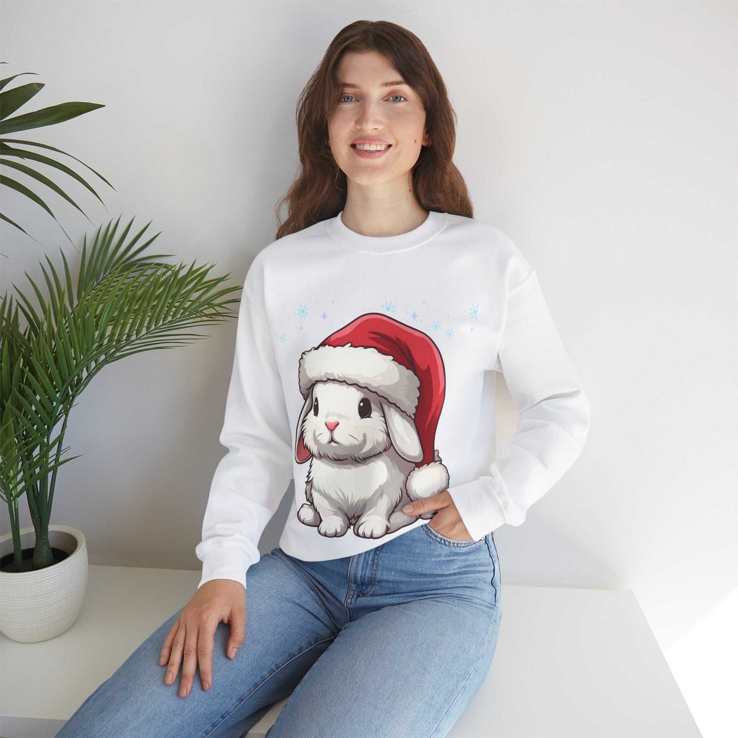 Cute Rabbit Christmas Sweatshirt, Funny Rabbit Gift