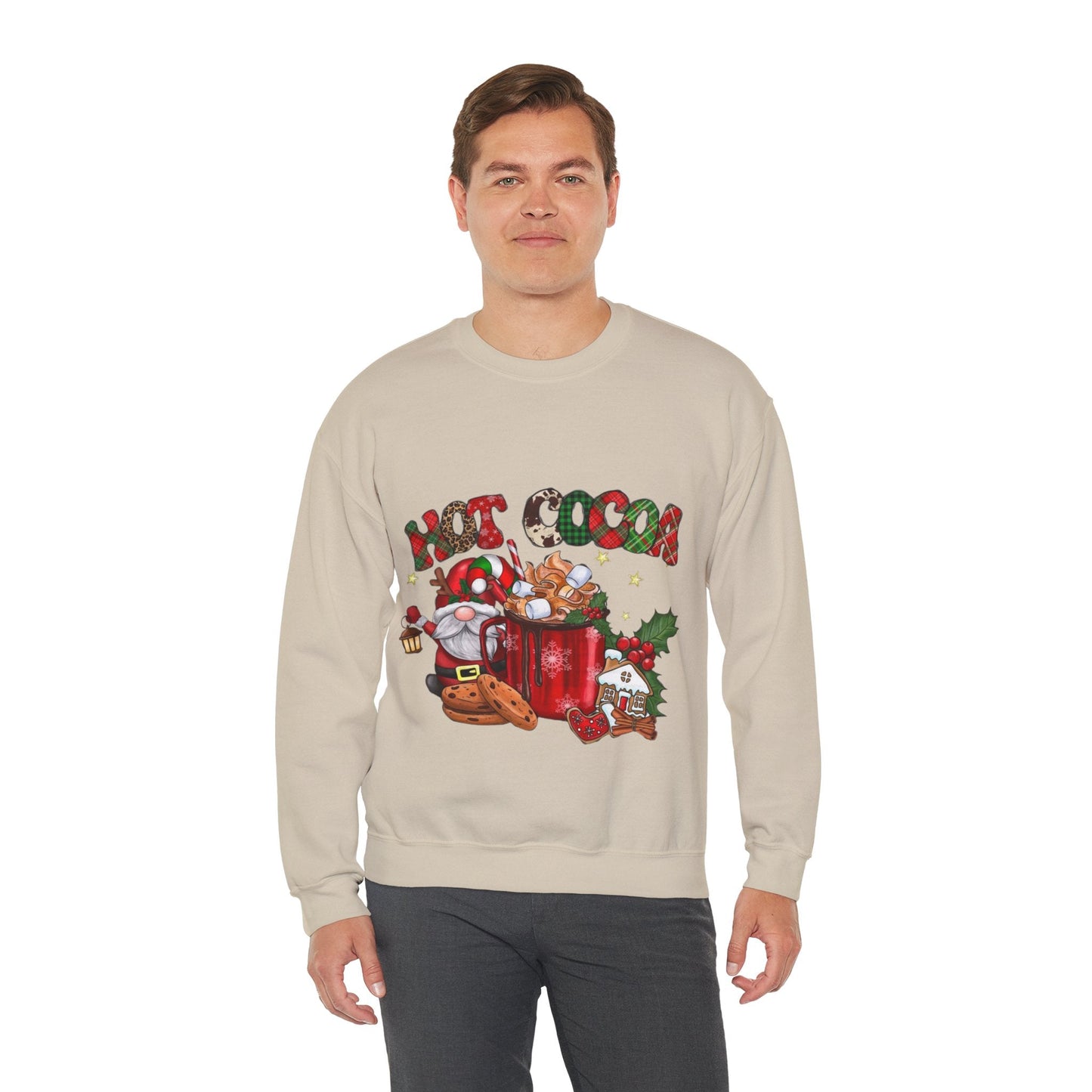 Hot Cocoa Christmas Movies Sweatshirt, Gnome Christmas Gift