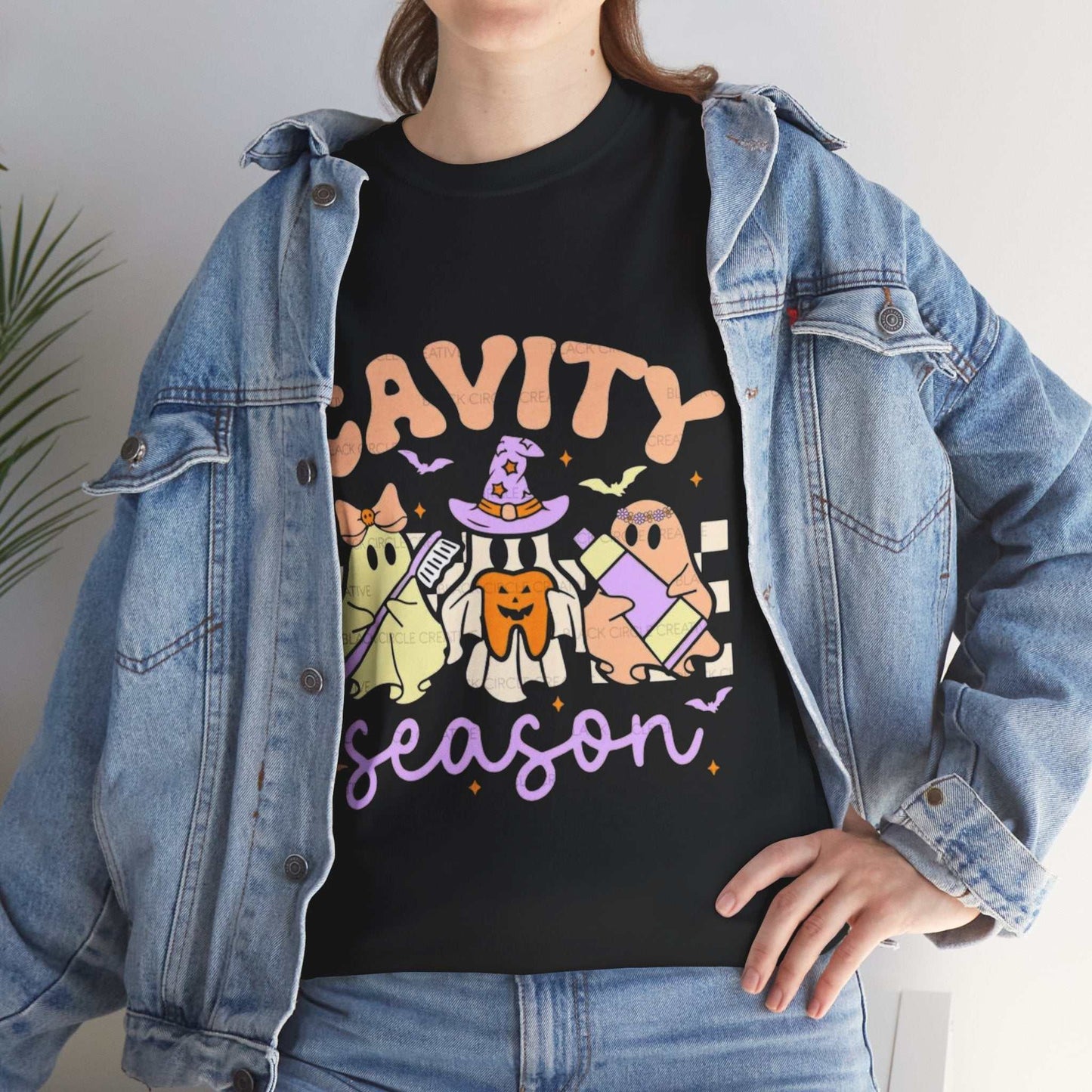 Cavity Season Unisex Tee, Fun Halloween Shirt, Autumn Vibes, Gift for Dentist