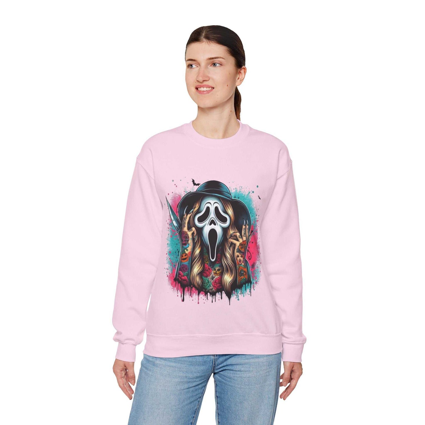 Scream Art Crewneck Sweatshirt, Horror Sweatshirt, Vintage Style Gift