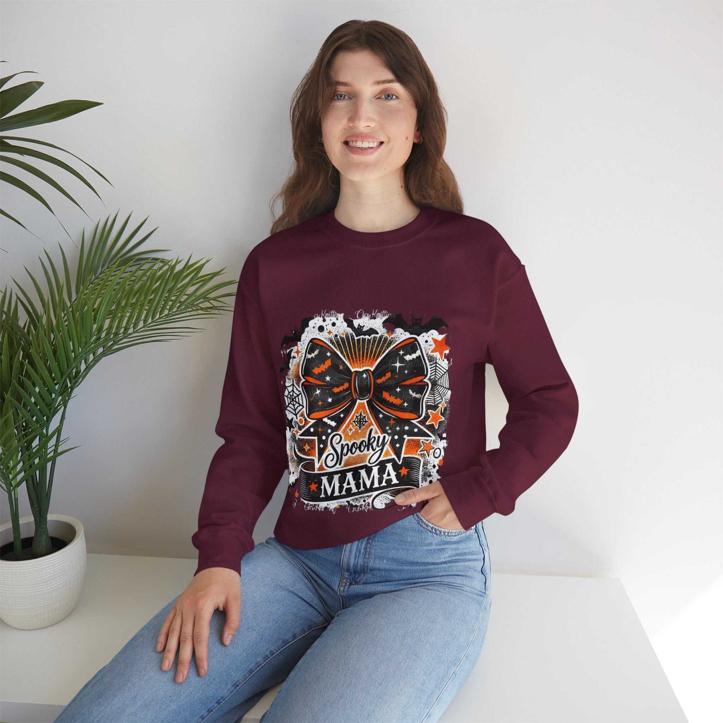 Spooky Mama Sweatshirt, Coquette Halloween Gift, Retro Halloween