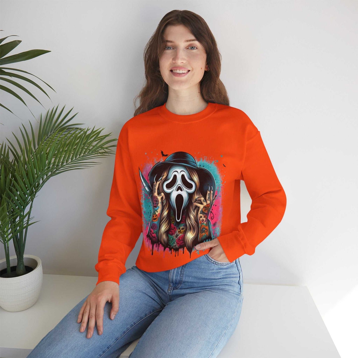 Scream Art Crewneck Sweatshirt, Horror Sweatshirt, Vintage Style Gift