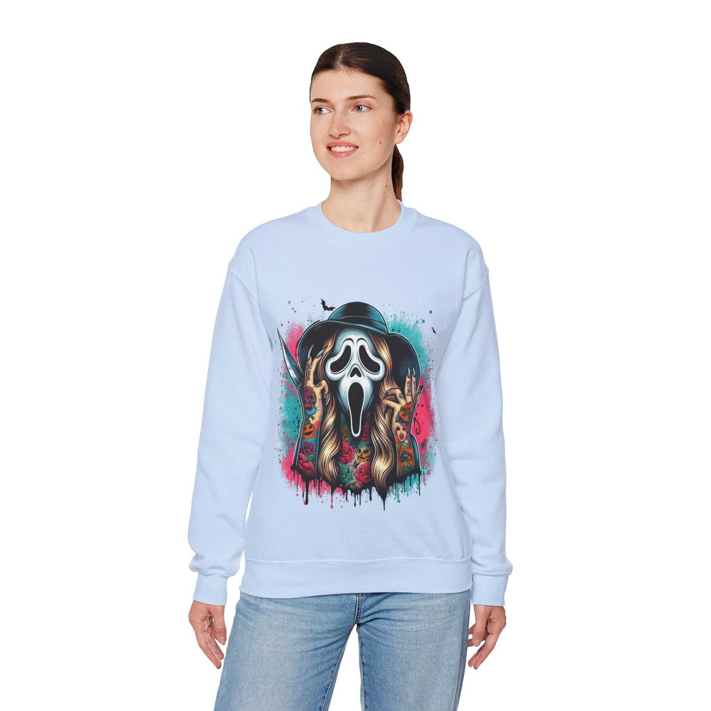 Scream Art Crewneck Sweatshirt, Horror Sweatshirt, Vintage Style Gift