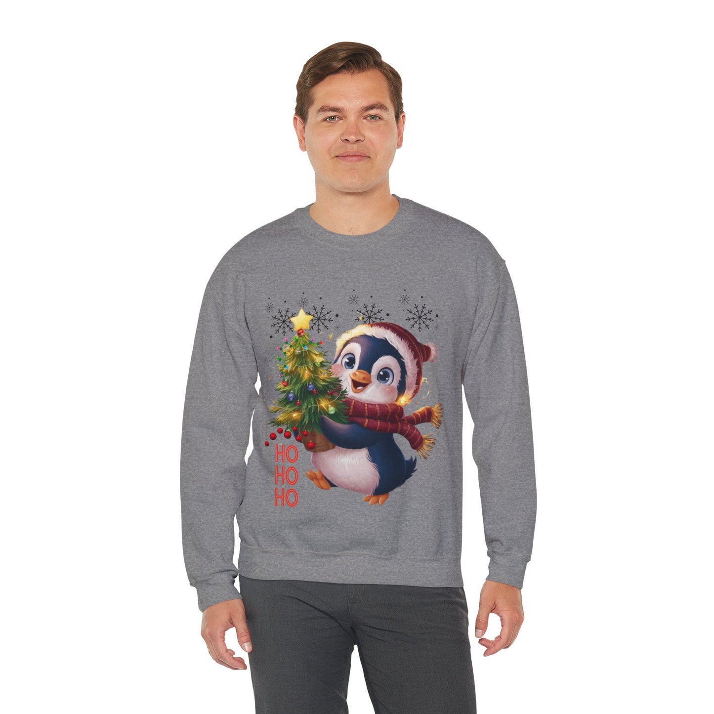 Penguin Merry Christmas Sweatshirt, Winter Holiday Gift