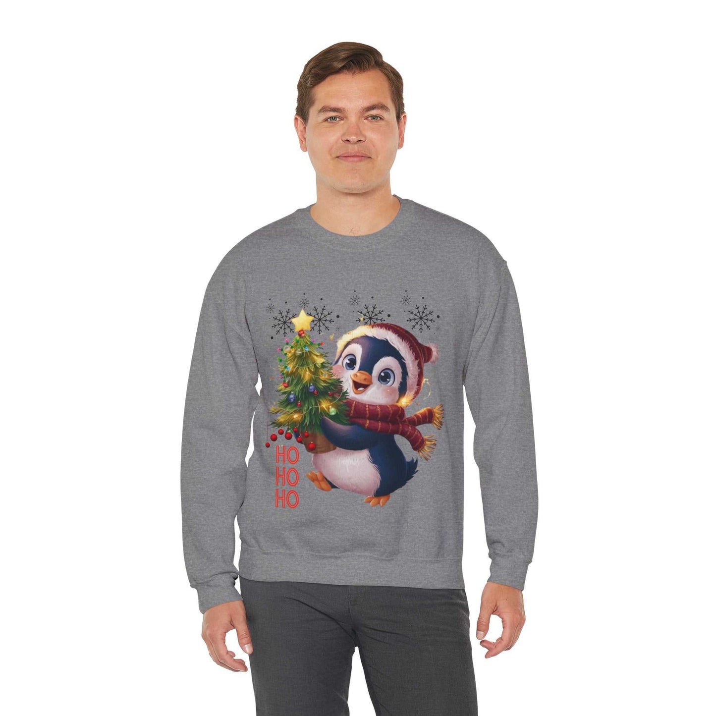 Penguin Merry Christmas Sweatshirt, Winter Holiday Gift, Christmas Penguin Lover T-Shirt