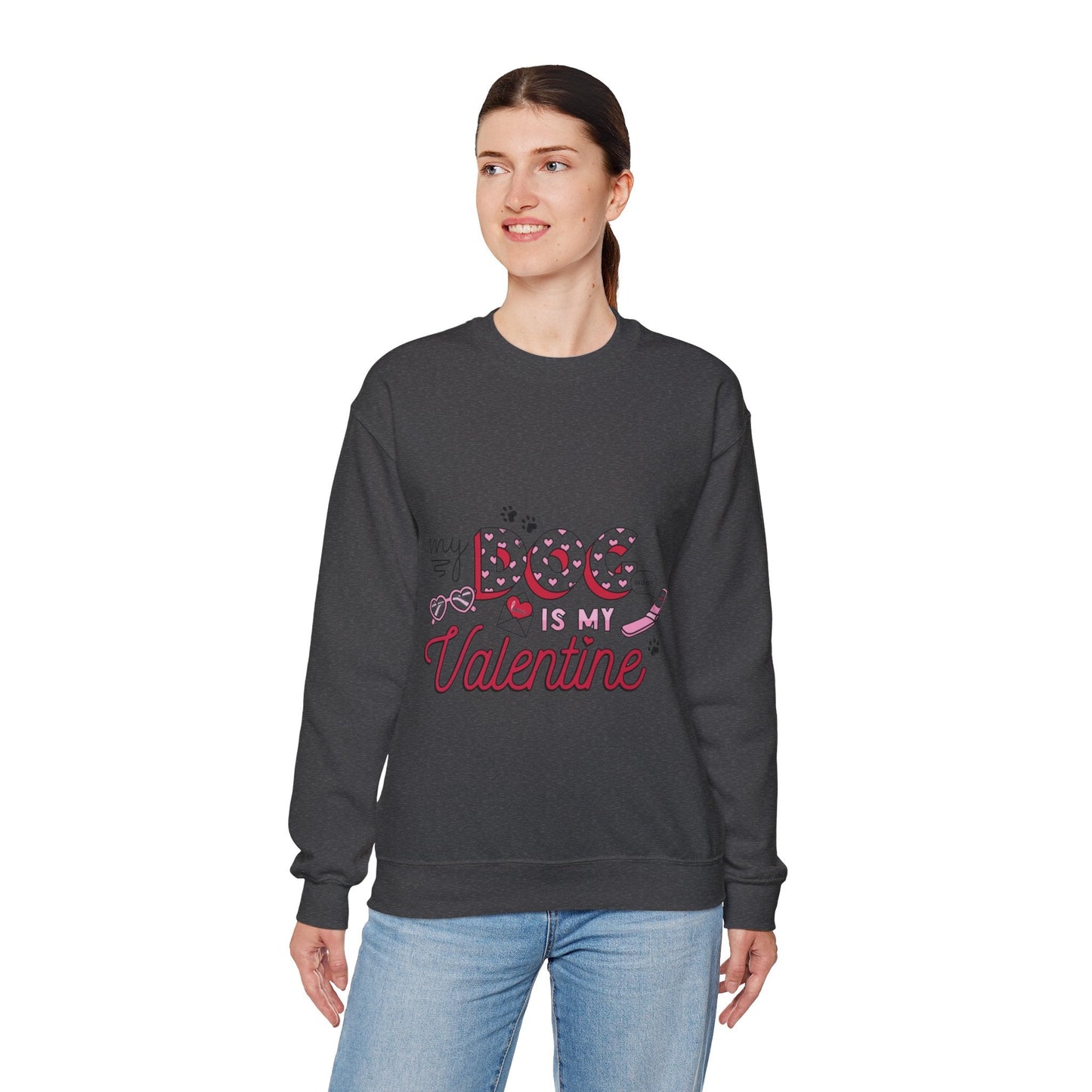 My Dog Is My Valentine Sweatshirt – Dog Mama Lover Gift, Cute Dog Mom Sweater