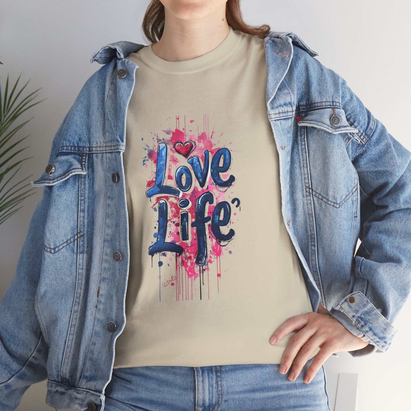 Love Life Unisex Cotton Tee, Positive Vibe Shirt, Gift for Friends