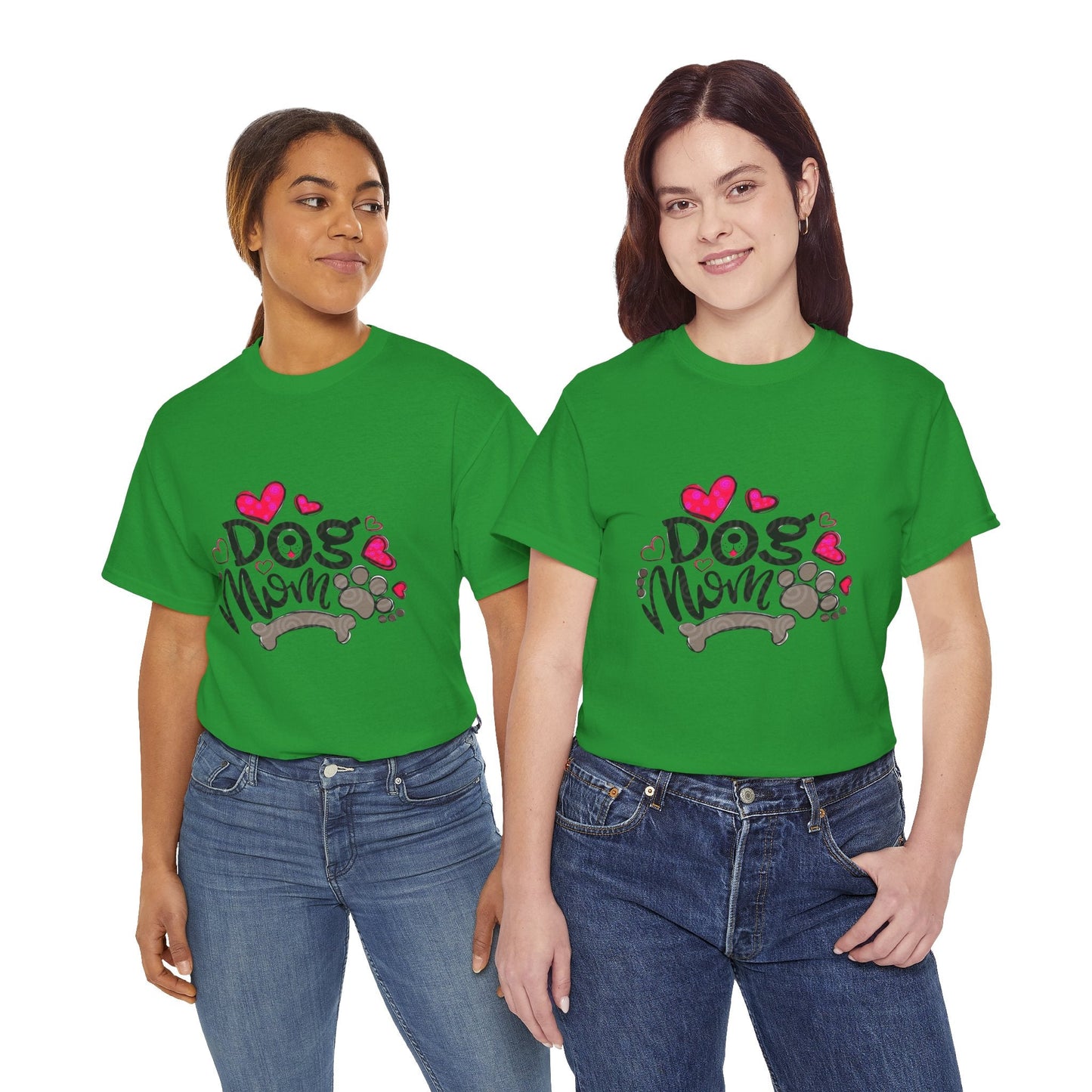 Dog Mom Unisex Heavy Cotton Tee - Cute Pet Lover Shirt