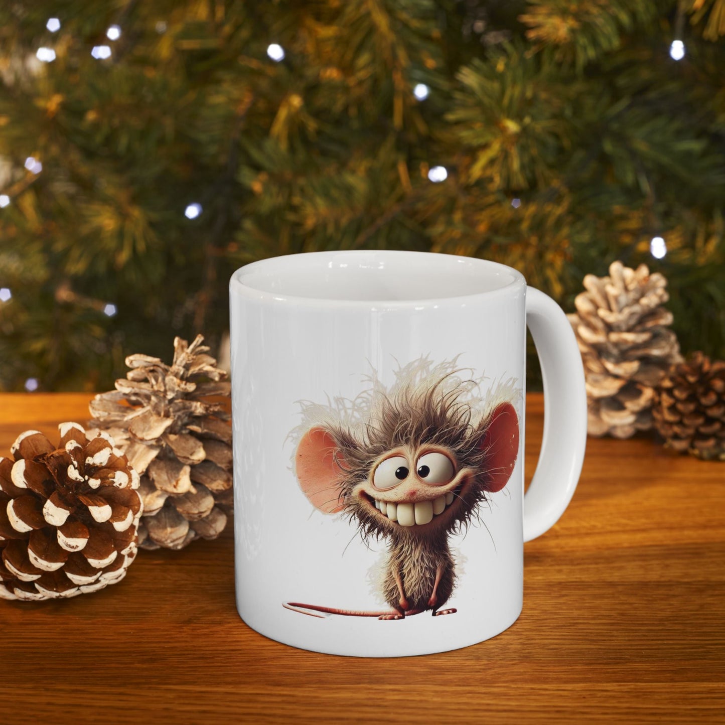 Cute Fuzzy Cartoon Insect Ceramic Mug - 11oz & 15oz Coffee Cup for Bug Lovers