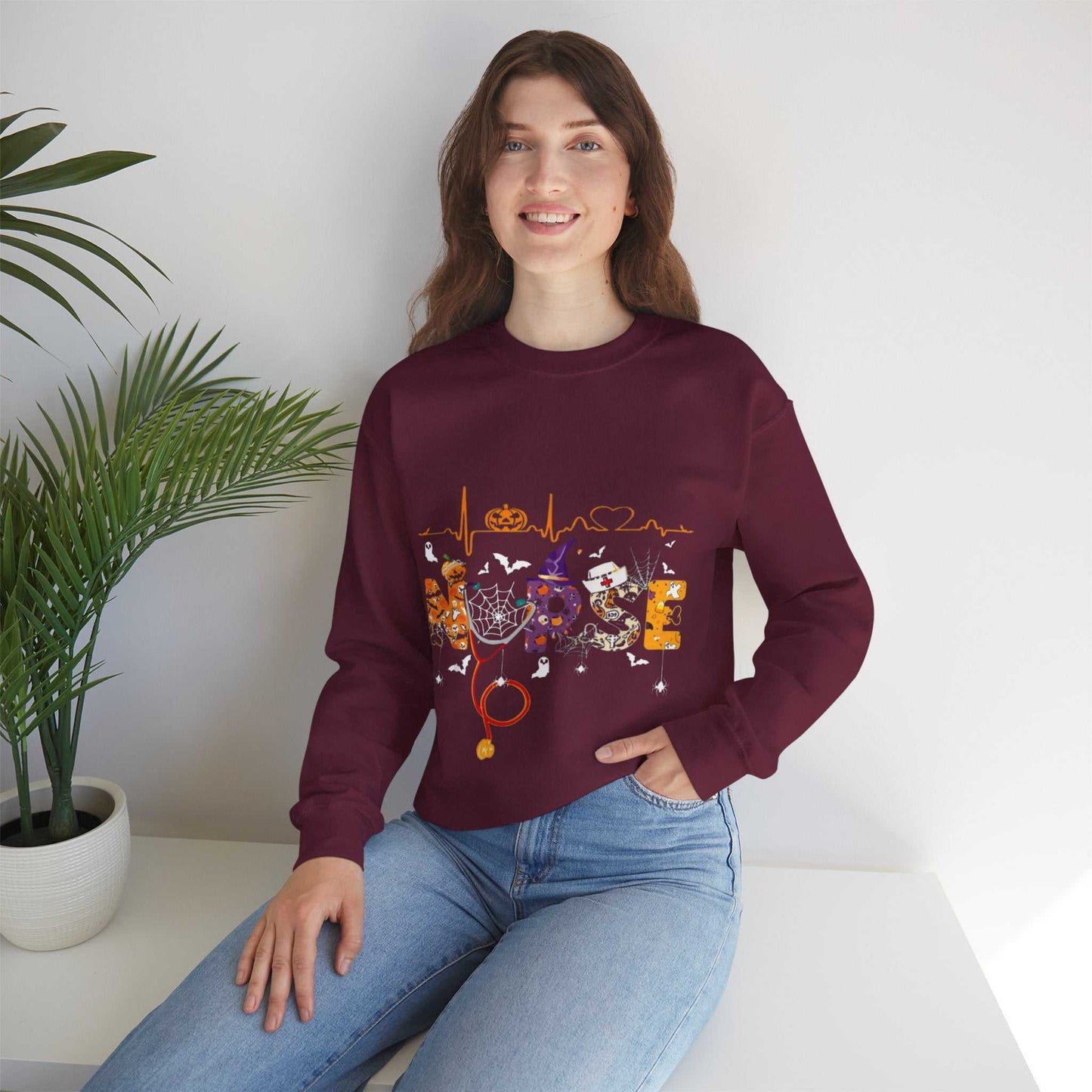 Halloween Sweatshirt for Nurses, Funny Halloween Nurse Gift, Spooky Nurse