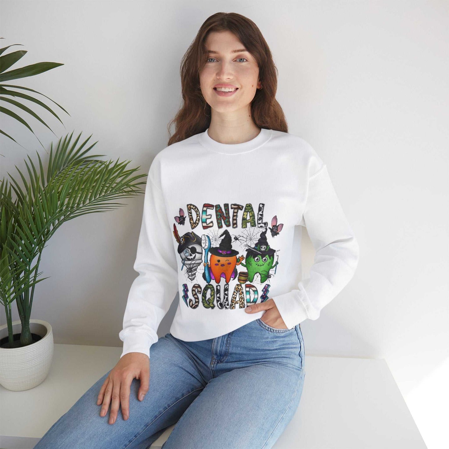 Dental Halloween Sweatshirt, Dental Office Halloween Gift, Halloween Sweatshirt