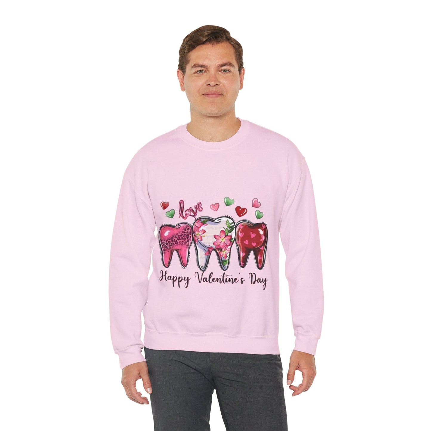 Dental Love Happy Valentines Day Sweatshirt - Cute Dental Hygienist Gift