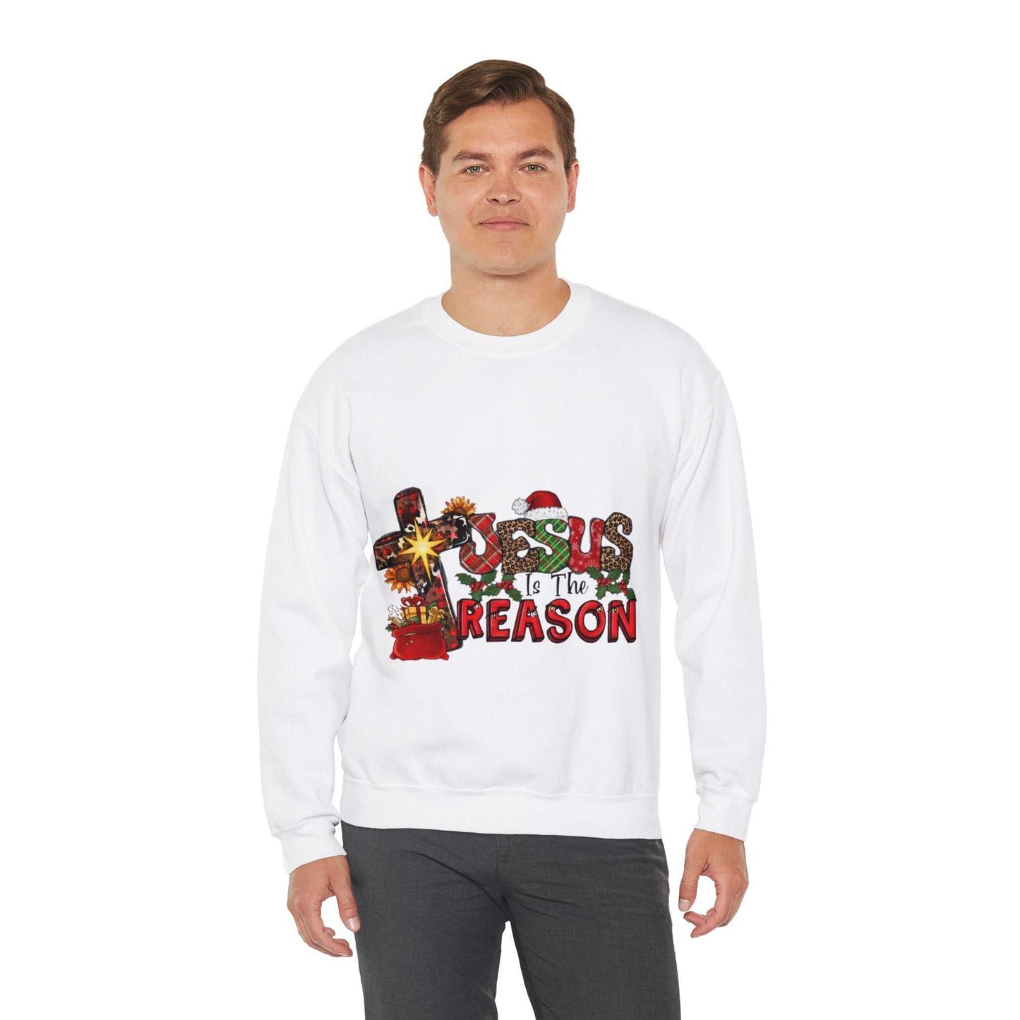 Jesus Is The Reason Sweatshirt, Religious Christmas Gift, Faith Christmas Shirt