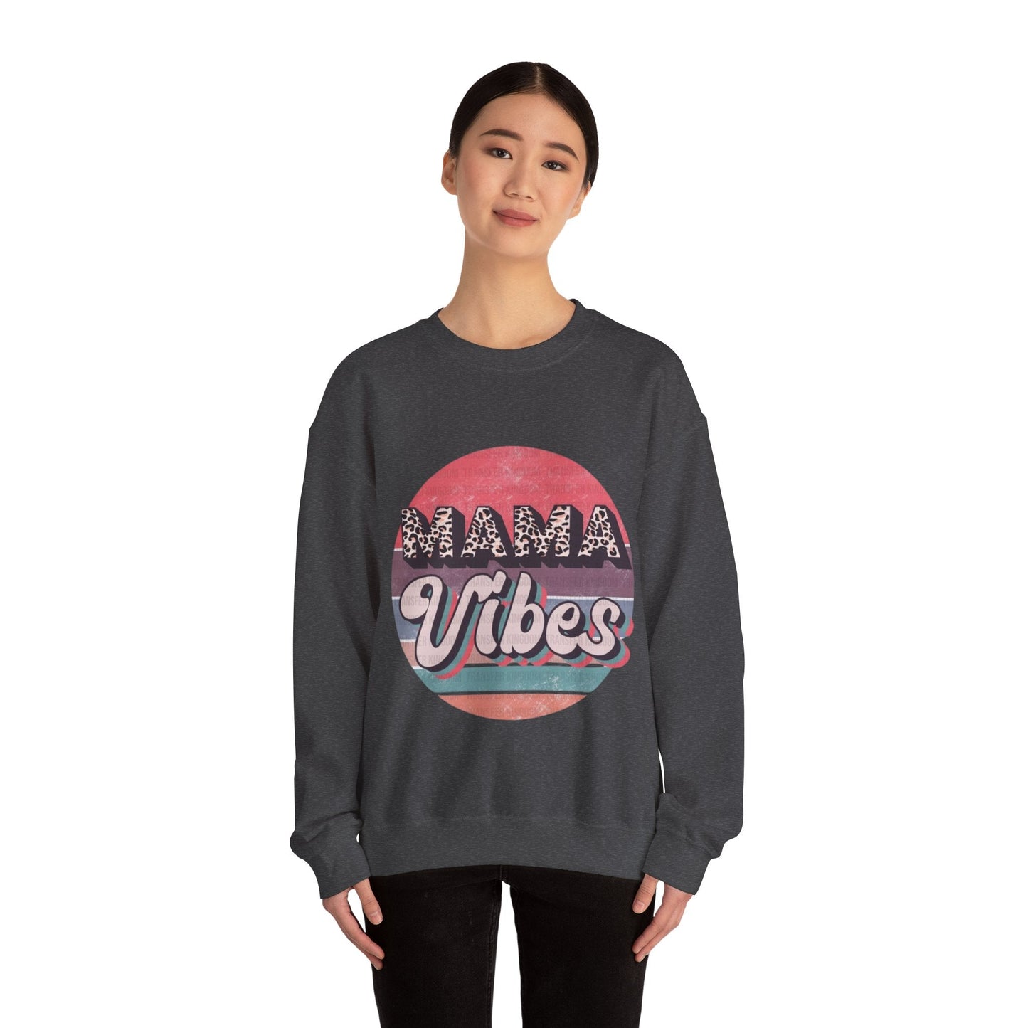 Mama Vibes Unisex Crewneck Sweatshirt - Trendy and Comfortable