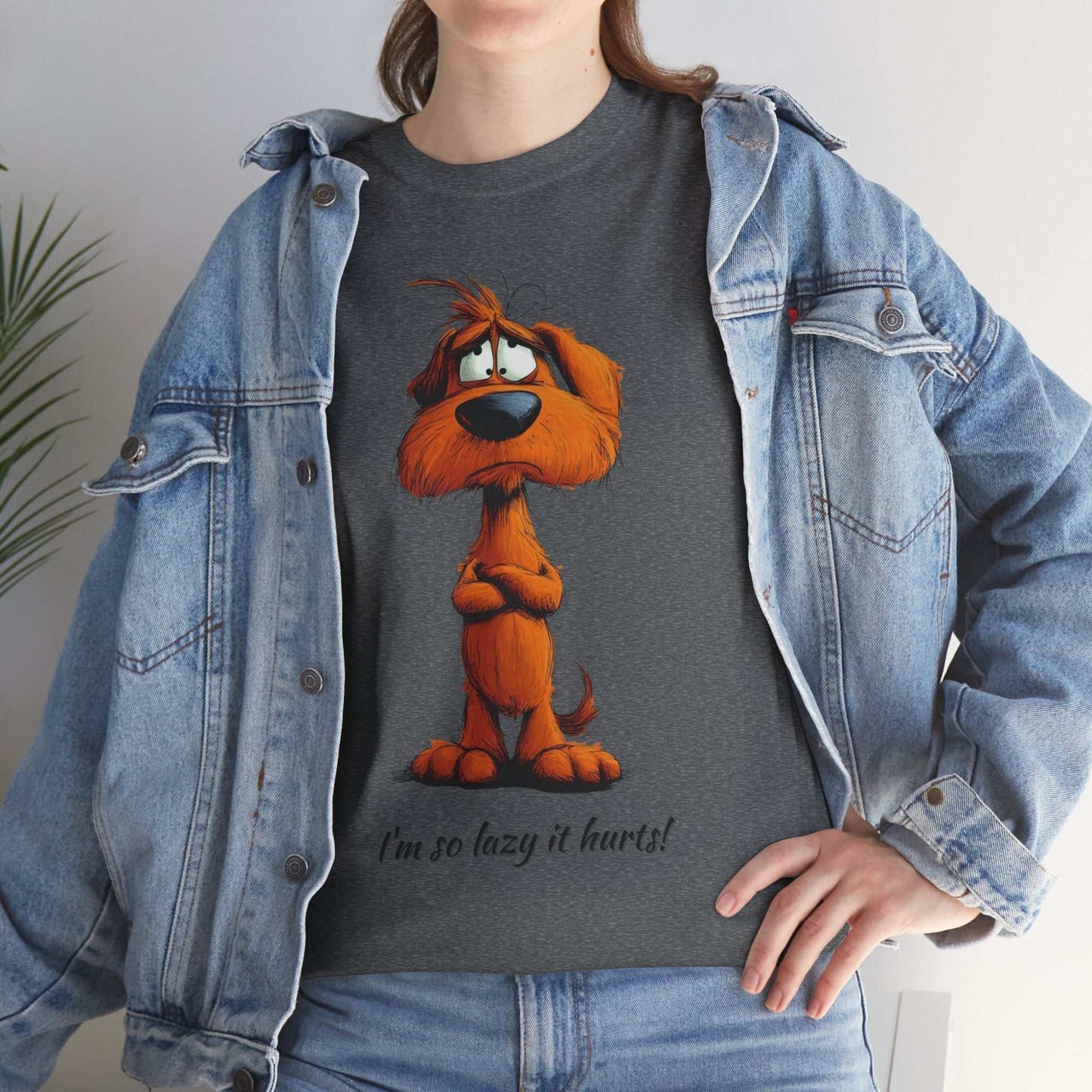 Lazy Dog Graphic Tee, Funny T-Shirt for Dog Lovers, Gift for Animal Lovers