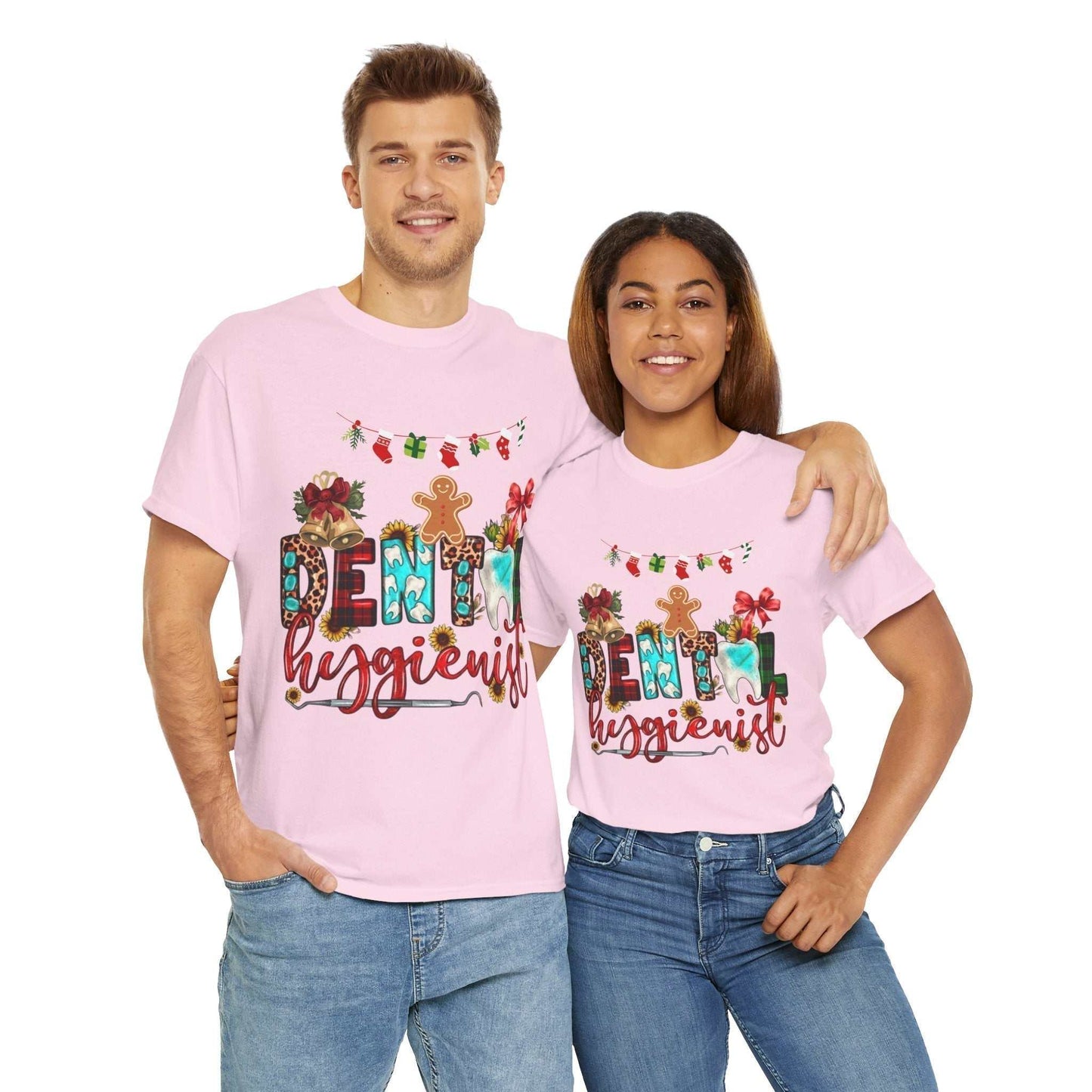 Christmas Dental Hygienist Shirt featuring festive design for dental professionals.