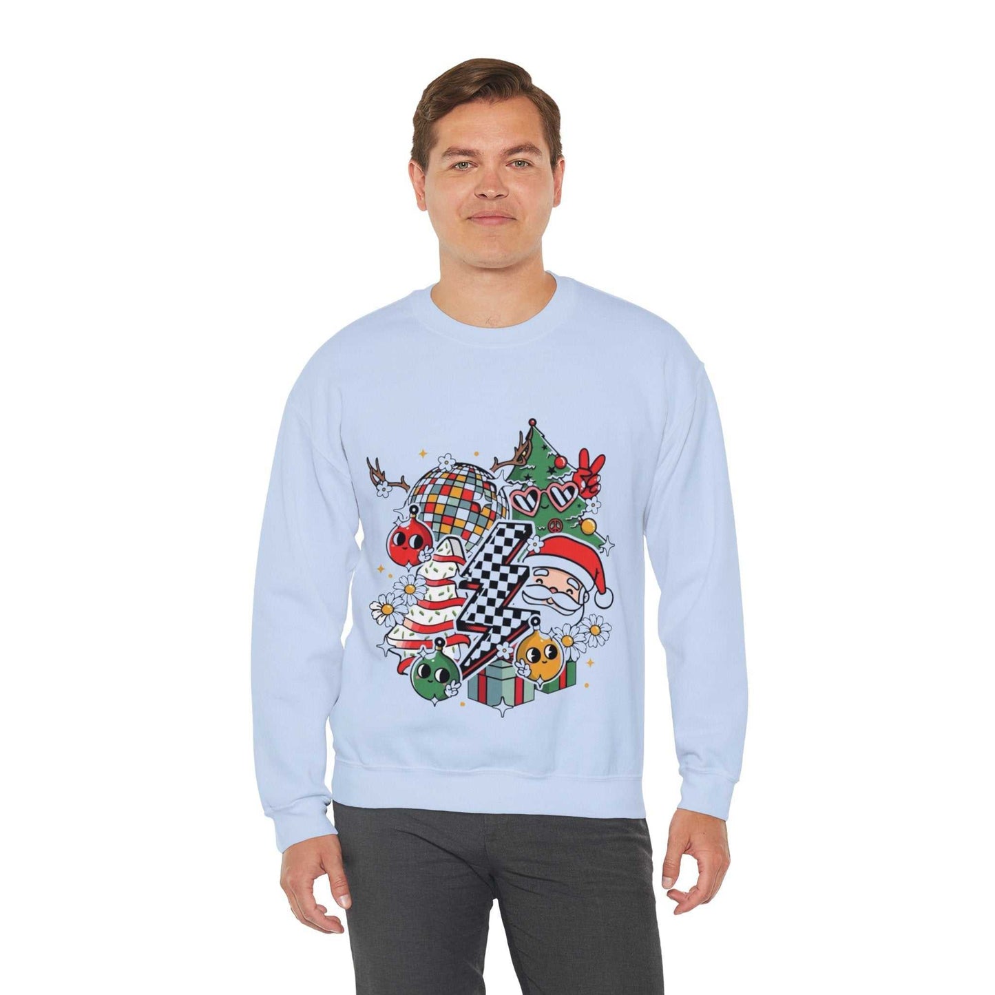 Christmas Disco Long Sleeve Sweatshirt, Disco Holiday Gift