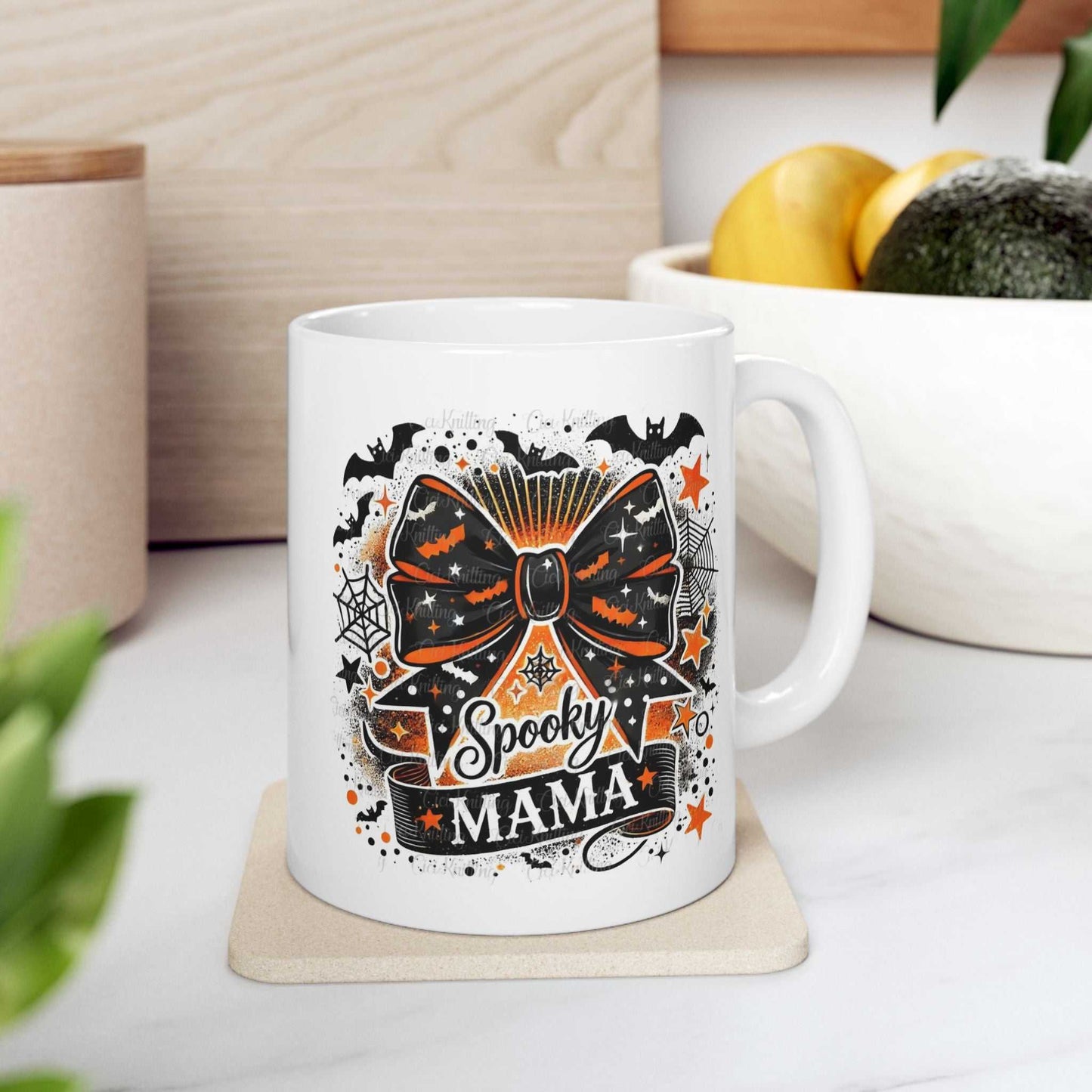 Spooky Mama Mugs, Coquette Halloween Gift, Retro Halloween Mug