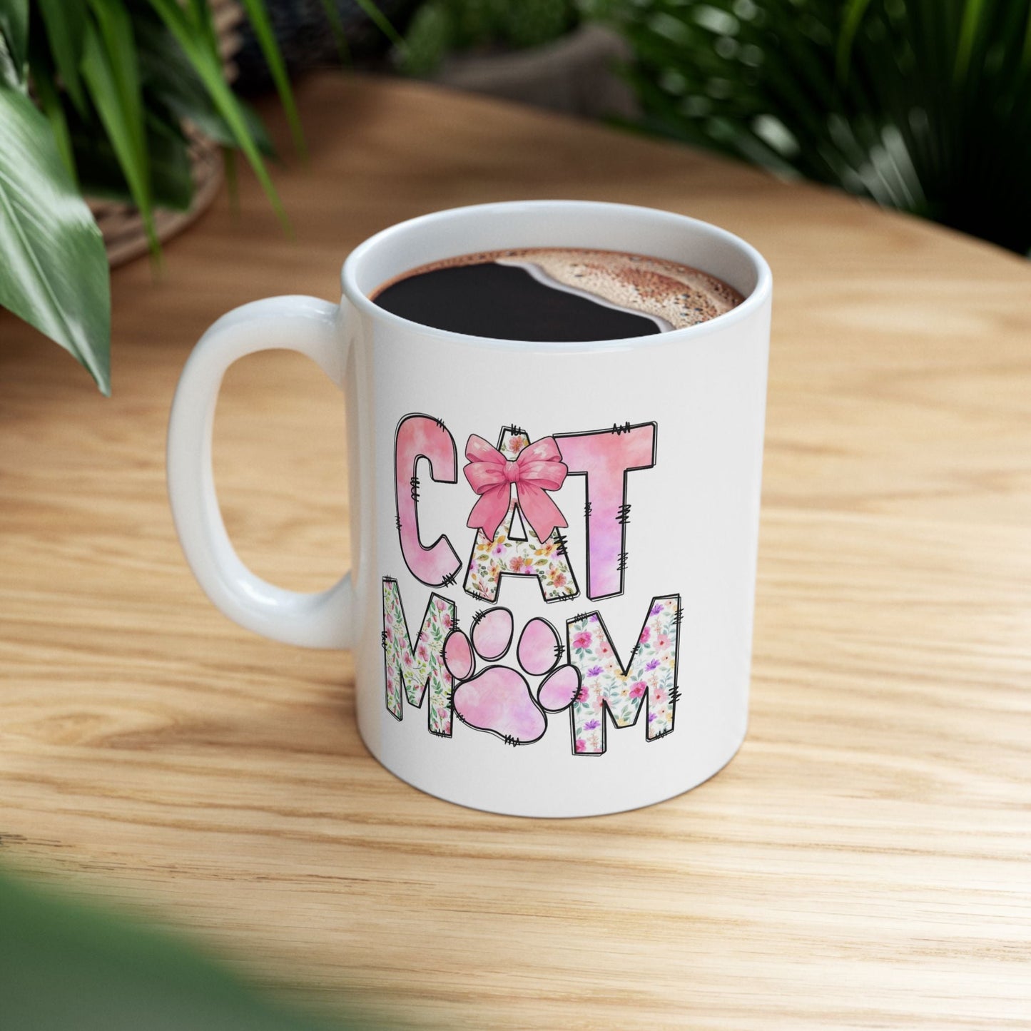 Floral Mom Ceramic Mug - Perfect for Mother's Day