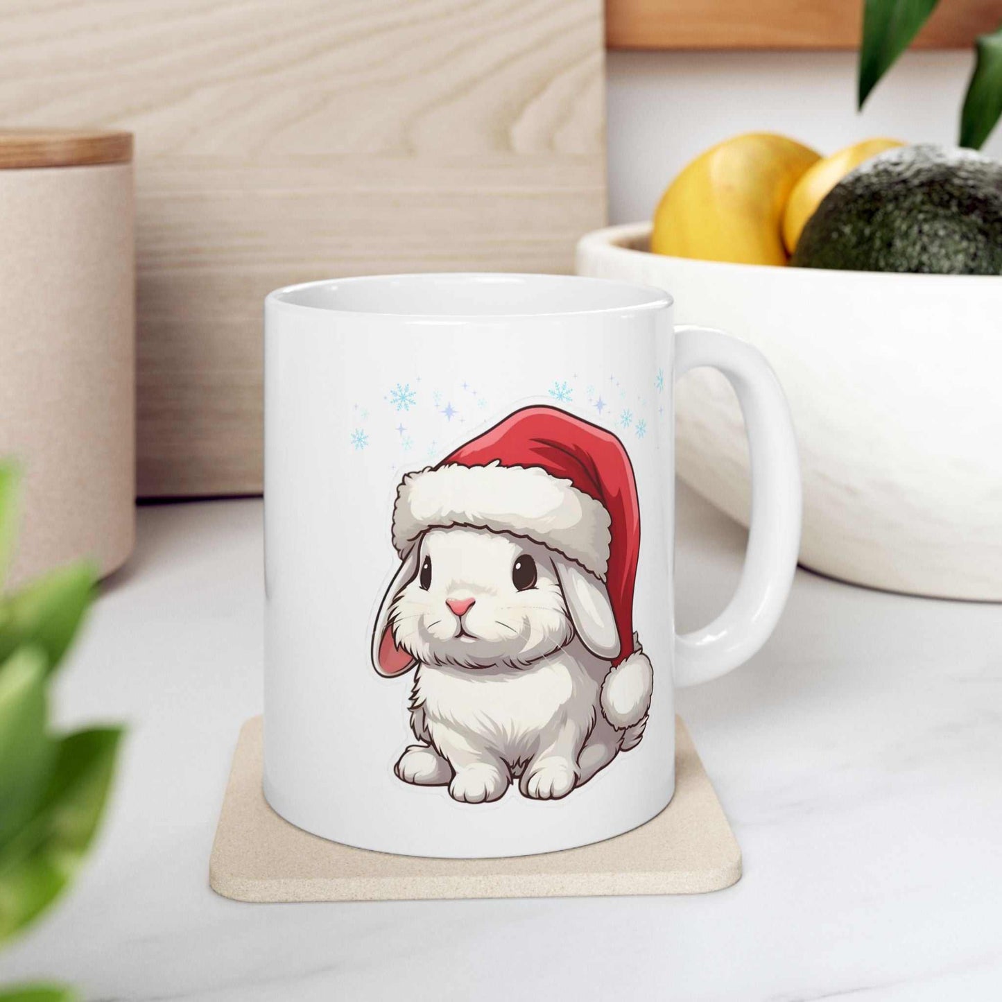Cute Rabbit Christmas Mugs, Funny Rabbit Gift