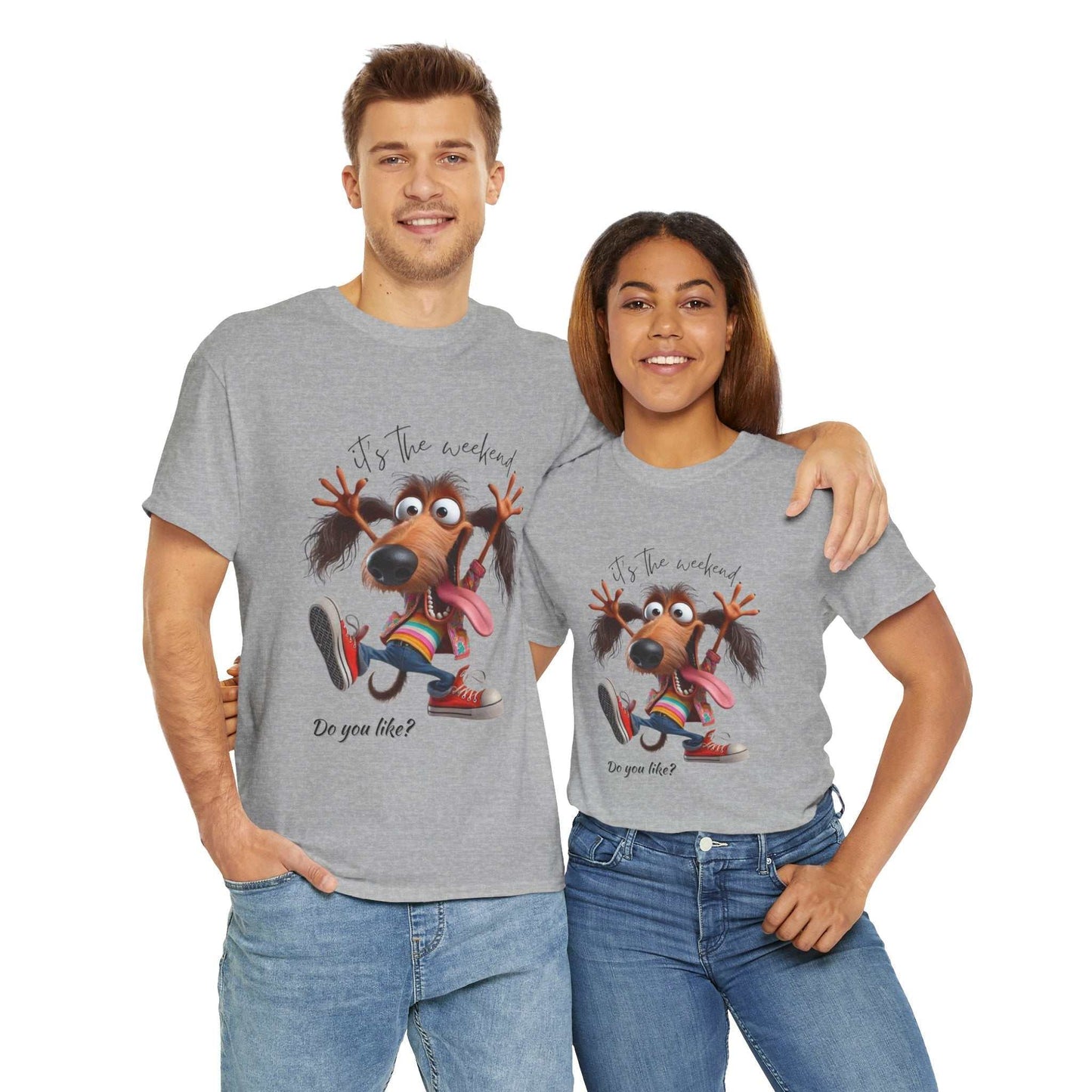 Weekend Vibe Graphic Tee, Unisex Cotton T-Shirt, Dog Lover Gift