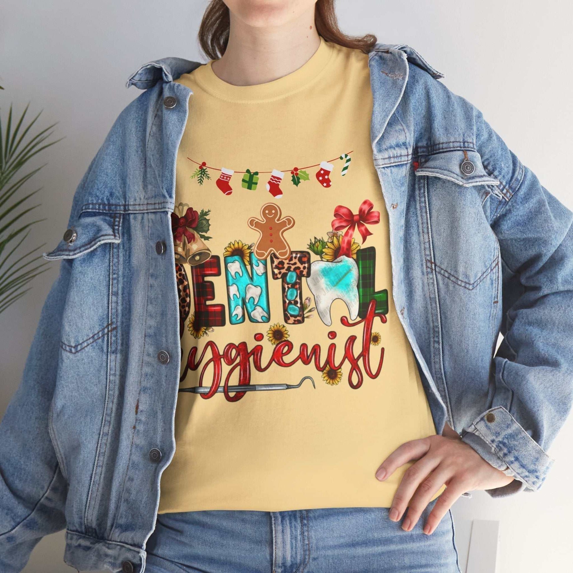 Christmas Dental Hygienist Shirt with festive dental theme design
