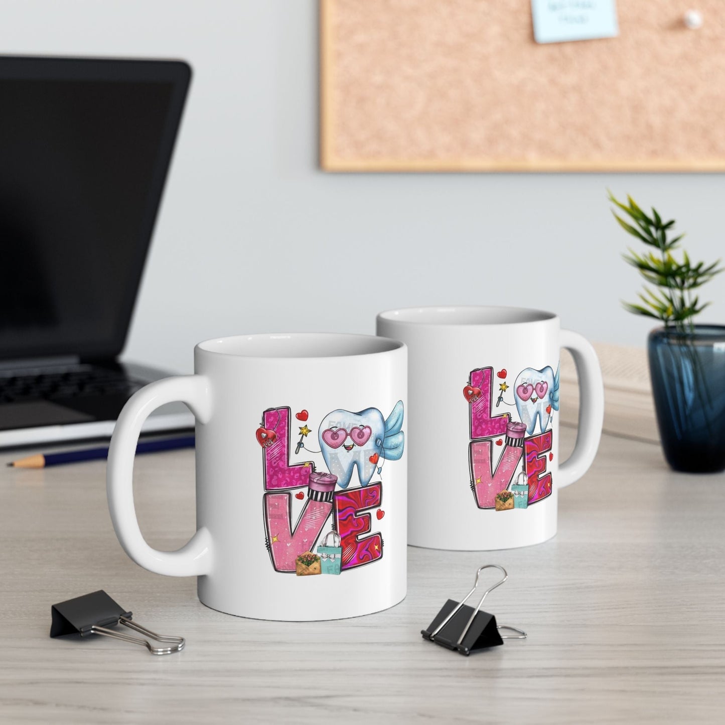 Love Dental Valentine Mugs, Dental Hygienist Gift