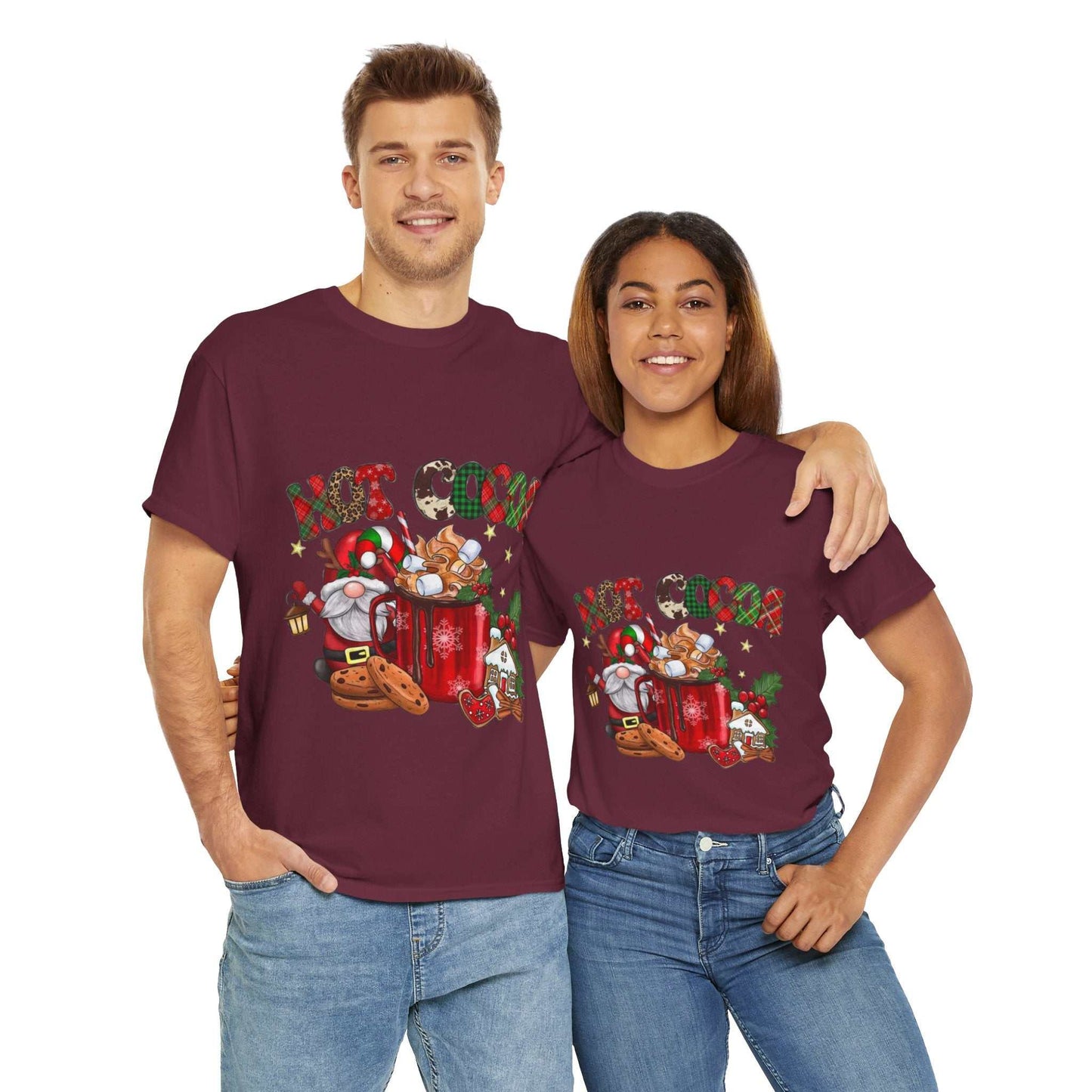 Hot Cocoa Christmas Movies Shirt, Gnome Christmas Gift