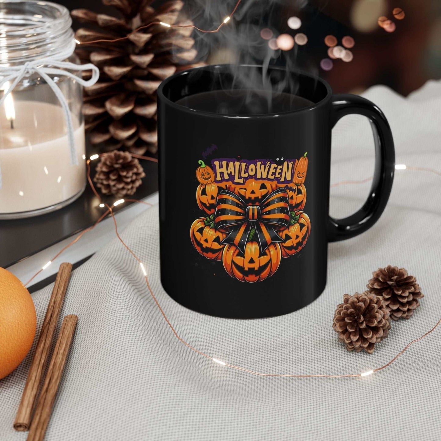 Halloween Mugs – Cozy retro pumpkin design perfect for Halloween season. The ideal Halloween gift for any pumpkin lover