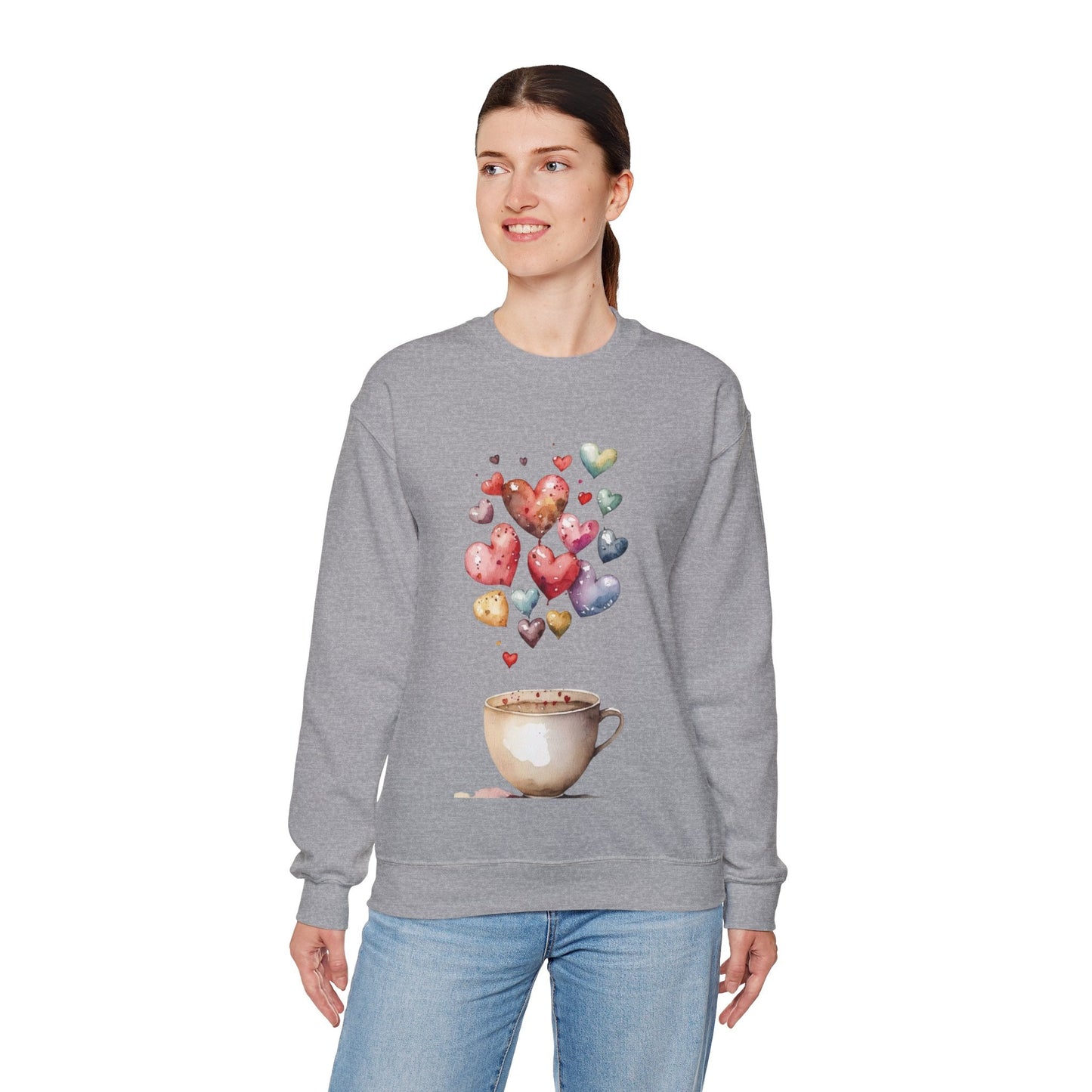 Coffee Is My Valentine Sweatshirt, Cup Coffee Hearts Lover Gift