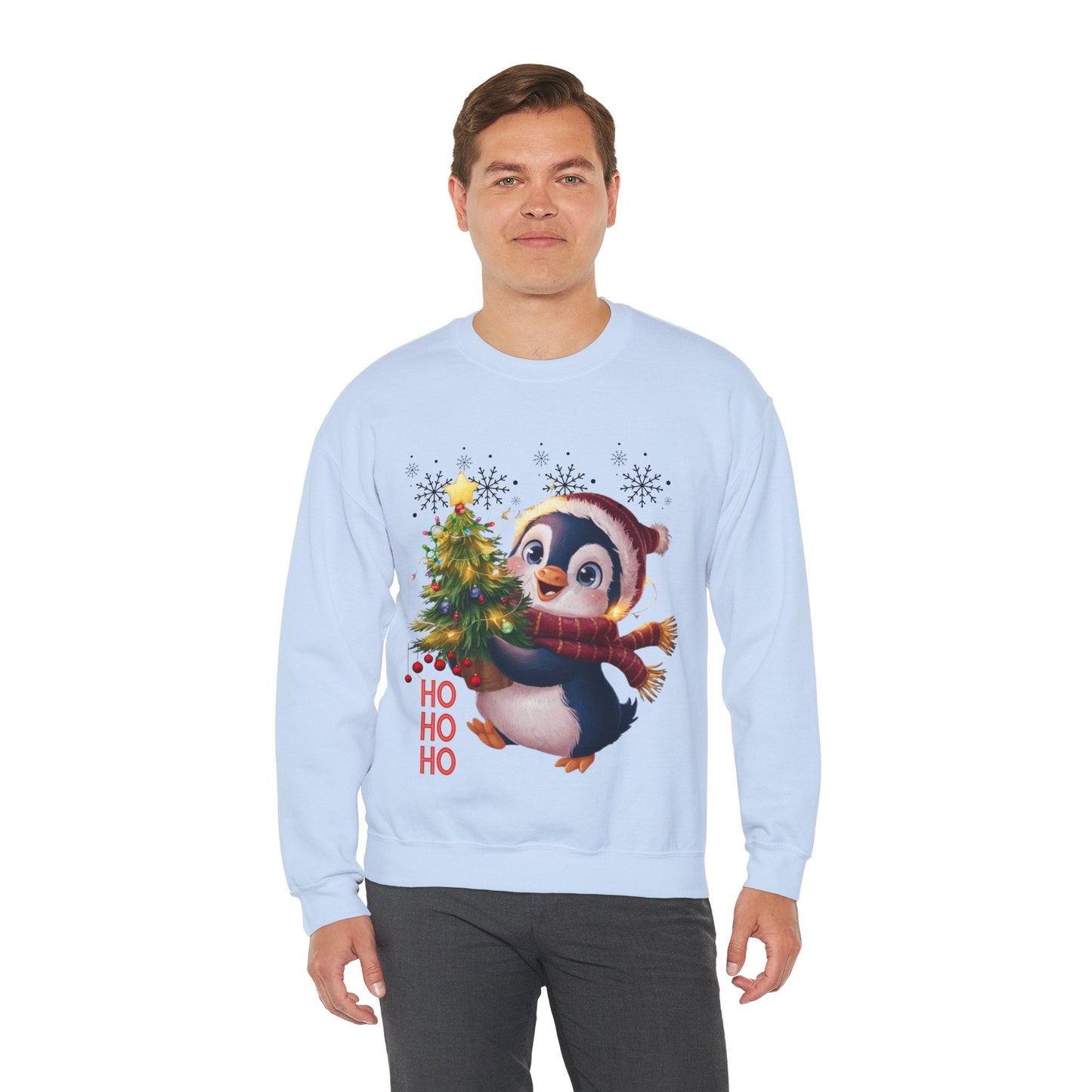 Penguin Merry Christmas Sweatshirt, Winter Holiday Gift