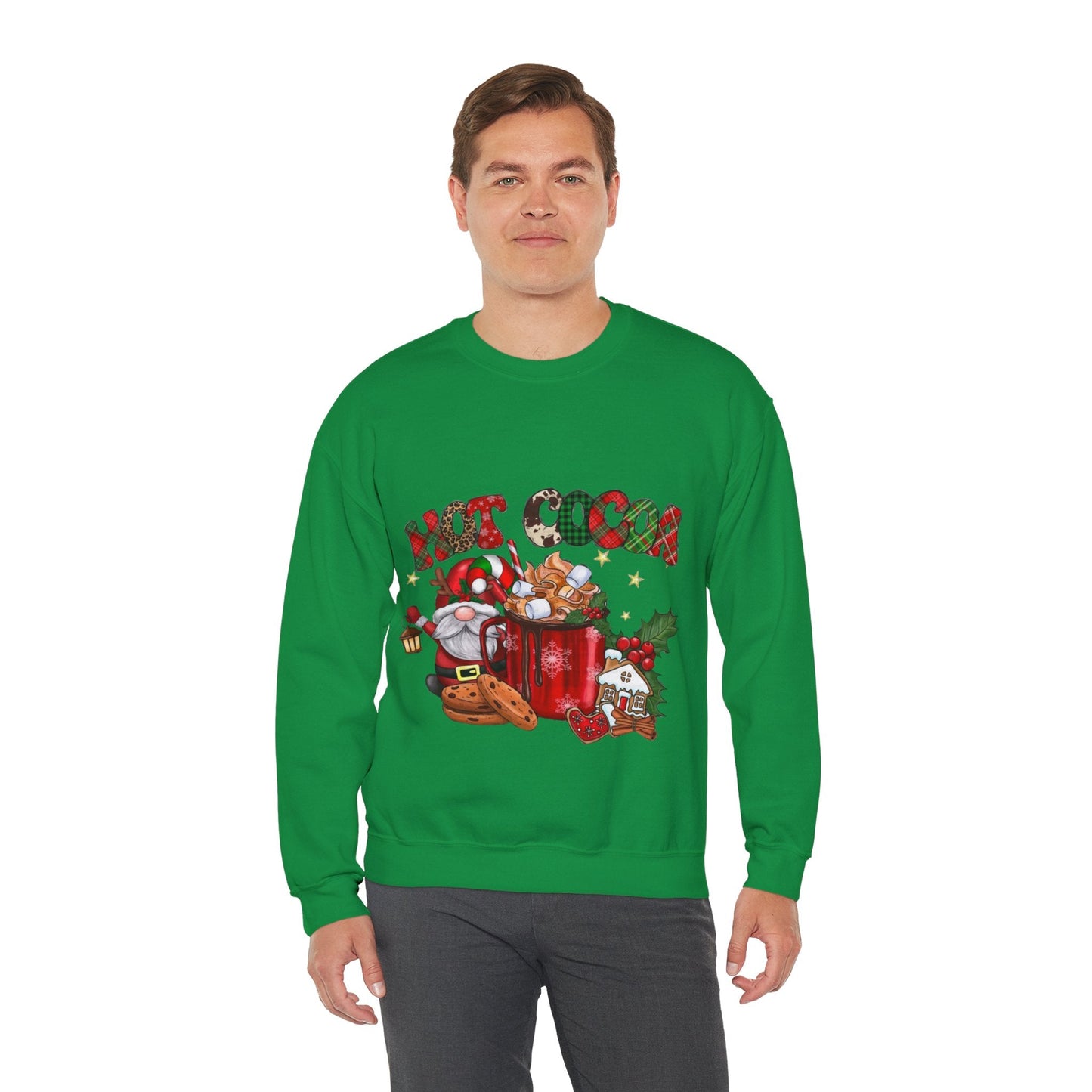 Hot Cocoa Christmas Movies Sweatshirt, Gnome Christmas Gift