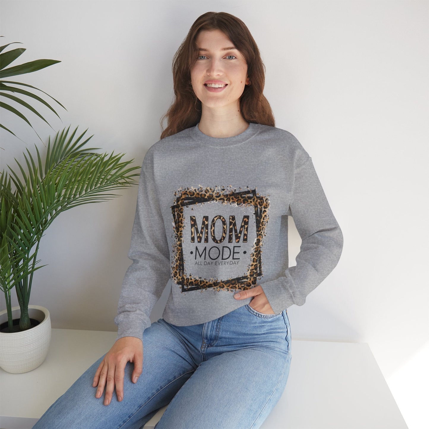 Mom Mode Sweatshirt Crewneck - All Day Everyday