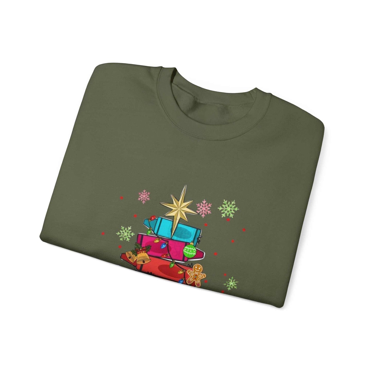 Crayons Christmas Tree Sweatshirt, Teacher Team Gift