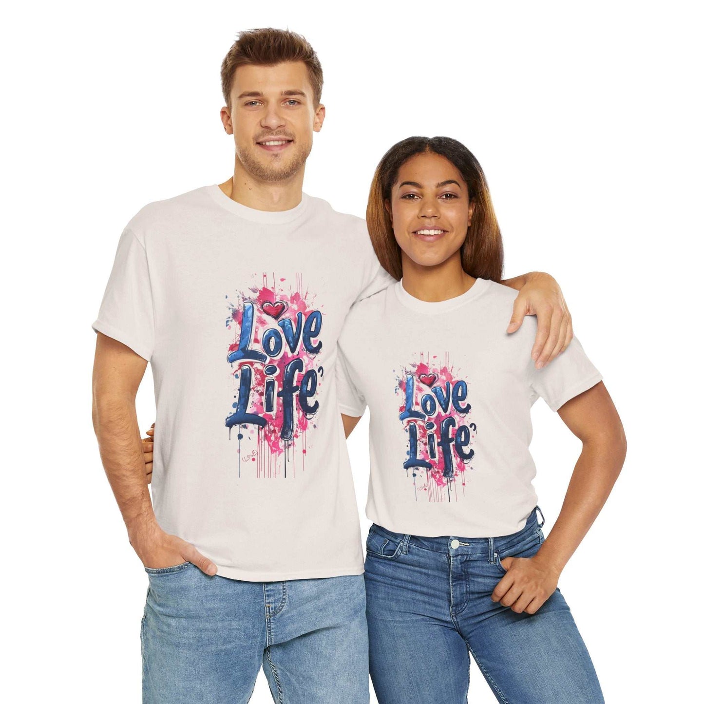 Love Life Unisex Cotton Tee, Positive Vibe Shirt, Gift for Friends