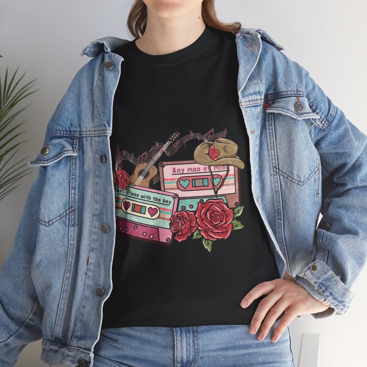 Country Music Love Songs T-Shirt, Retro Cowboy Cassette Love Gift
